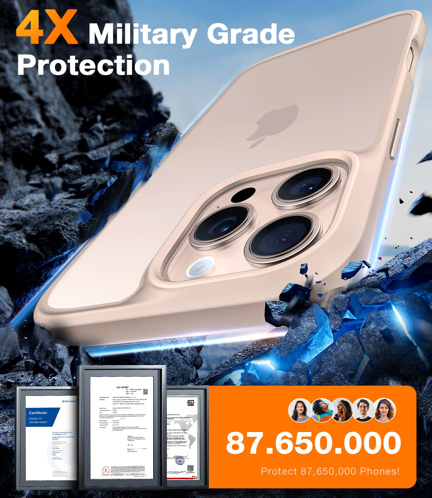 Foto 3 pulgar | Funda De Teléfono Torras Guardian A Prueba De Golpes Para Iphone 16 Pro - Venta Internacional.