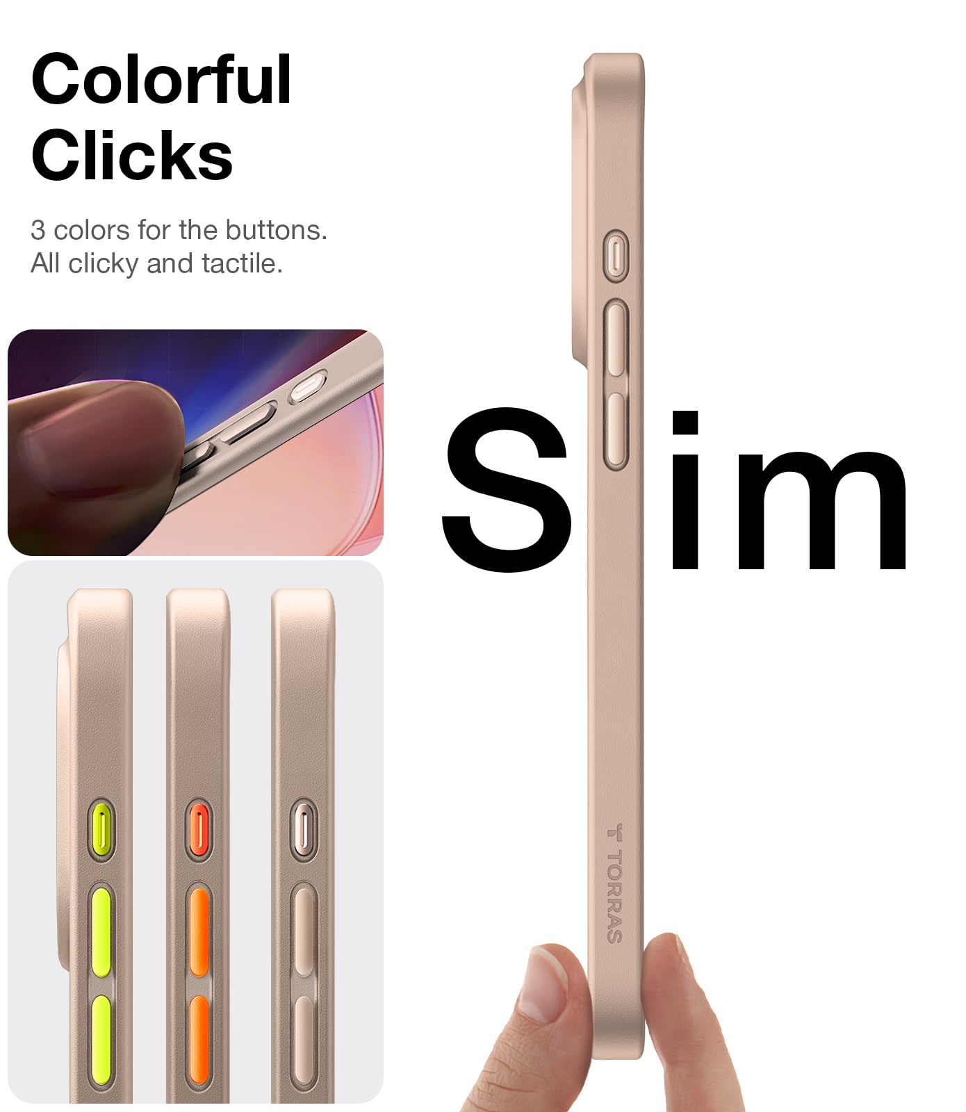 Foto 7 pulgar | Funda De Teléfono Torras Guardian A Prueba De Golpes Para Iphone 16 Pro - Venta Internacional.