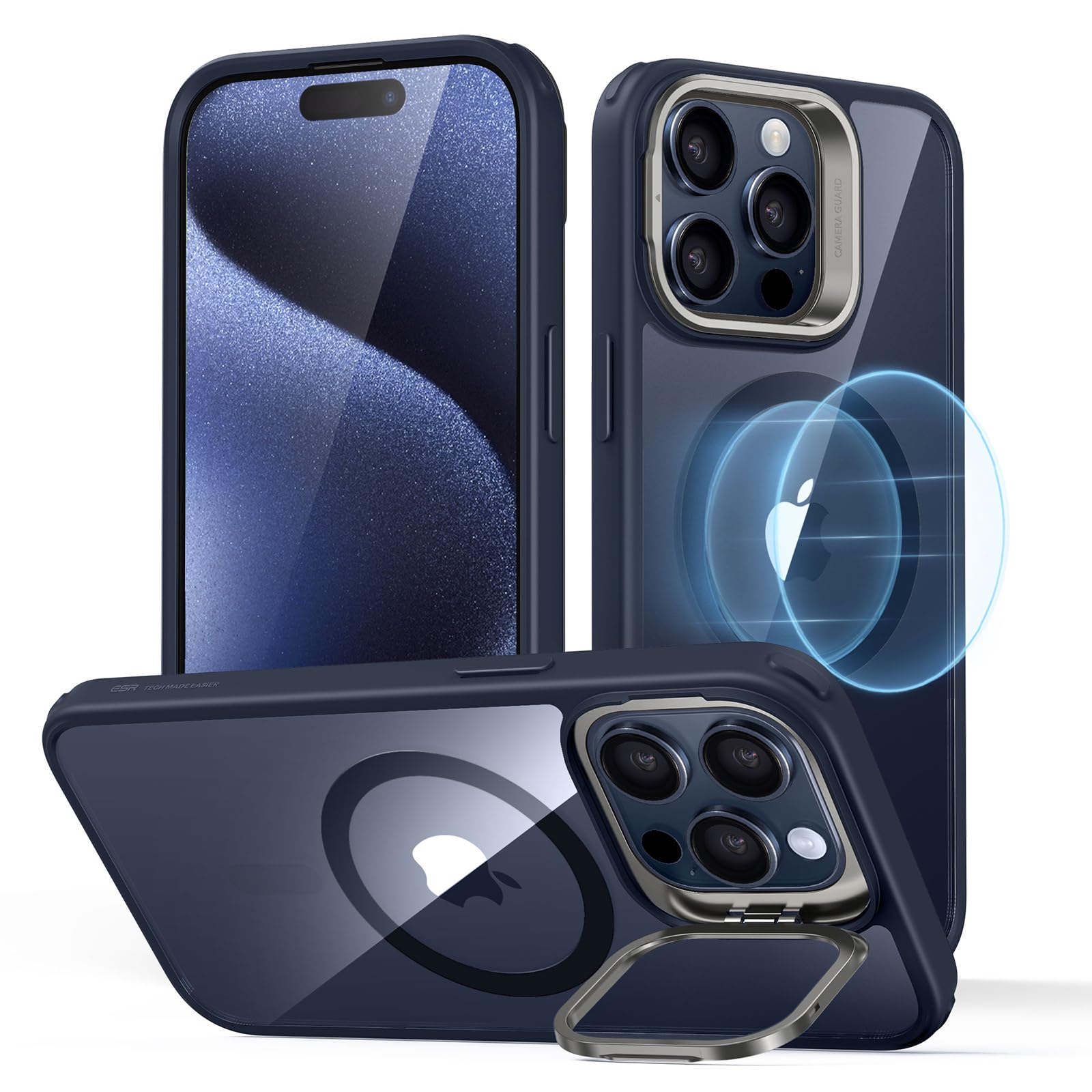 Foto 2 pulgar | Funda De Teléfono Esr Para Iphone 15 Pro Max Con Magsafe Clear Azul Oscuro - Venta Internacional.