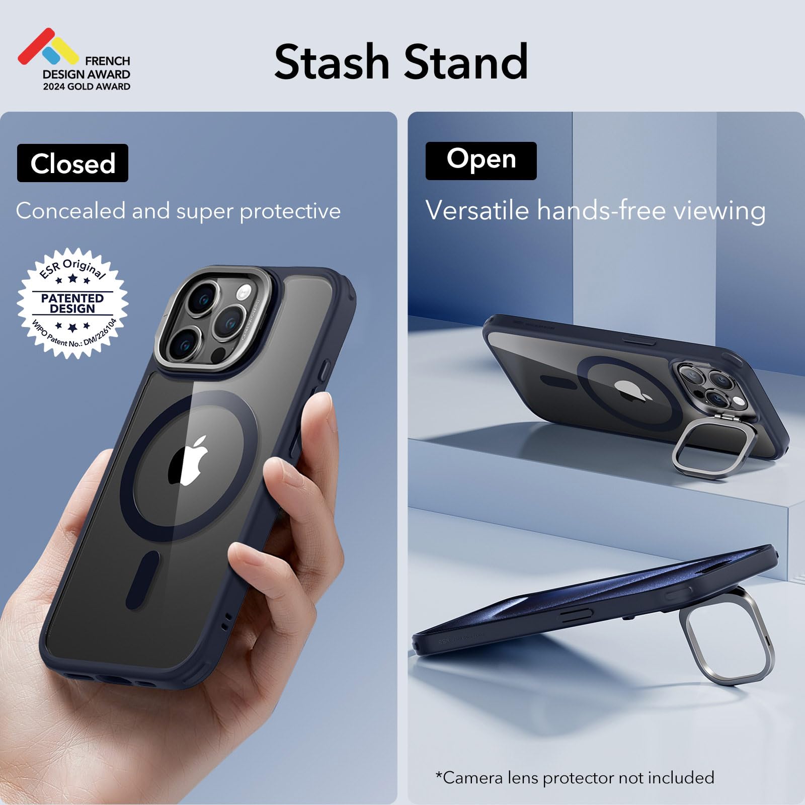 Foto 4 pulgar | Funda De Teléfono Esr Para Iphone 15 Pro Max Con Magsafe Clear Azul Oscuro - Venta Internacional.