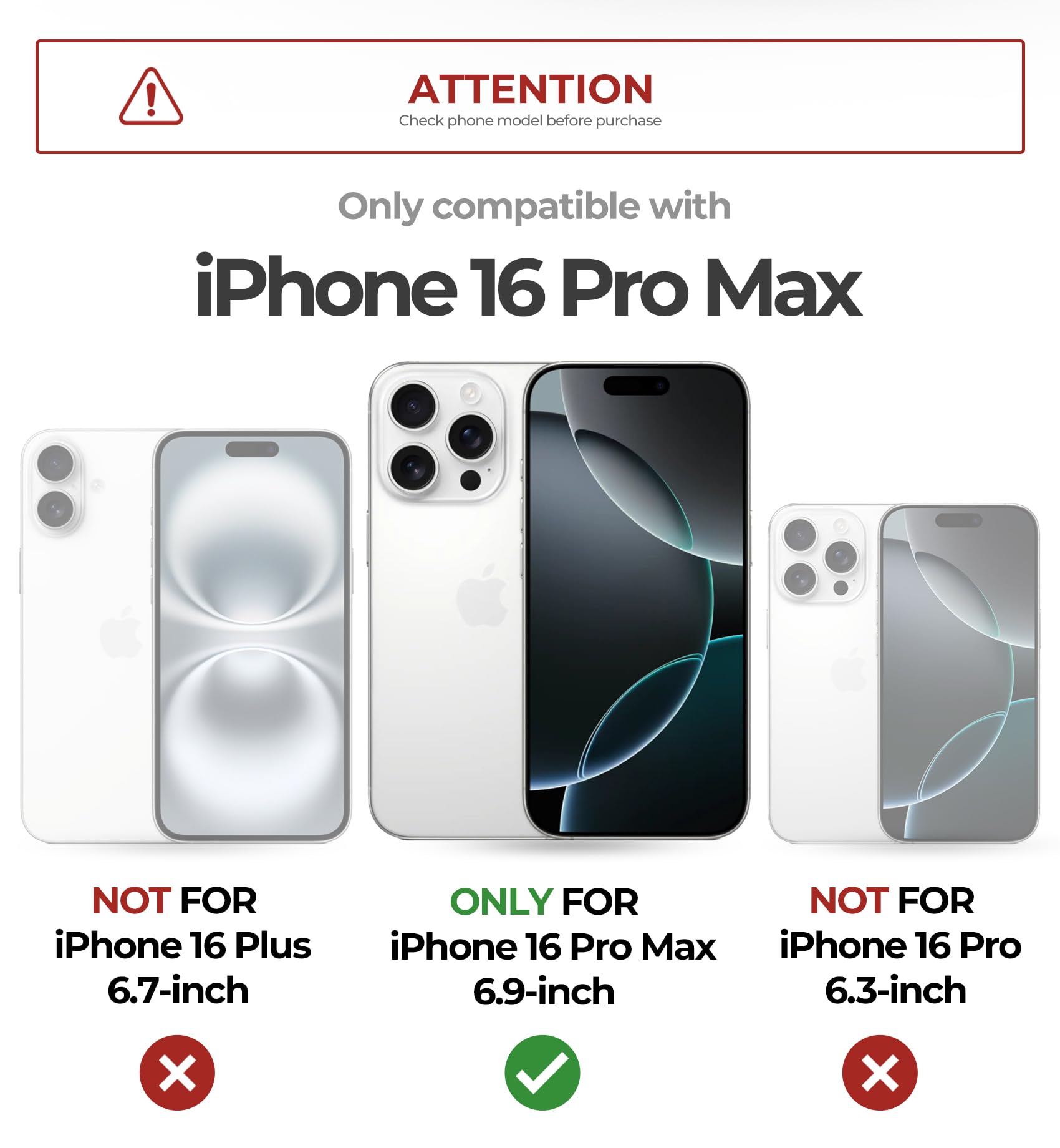 Foto 3 pulgar | Funda Dexnor Para Iphone 16 Pro Max Con Cámara Deslizante Negra - Venta Internacional.
