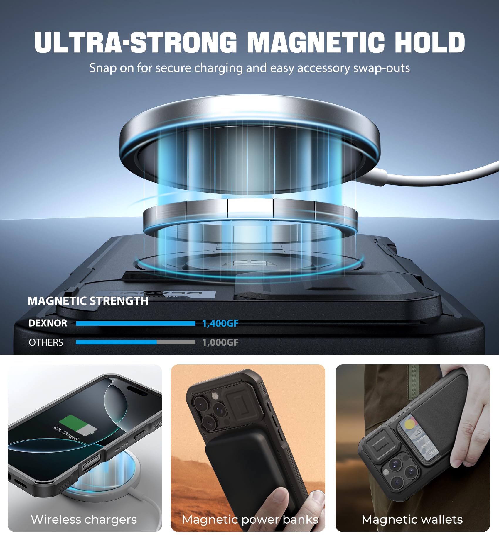 Foto 4 pulgar | Funda Dexnor Para Iphone 16 Pro Max Con Cámara Deslizante Negra - Venta Internacional.