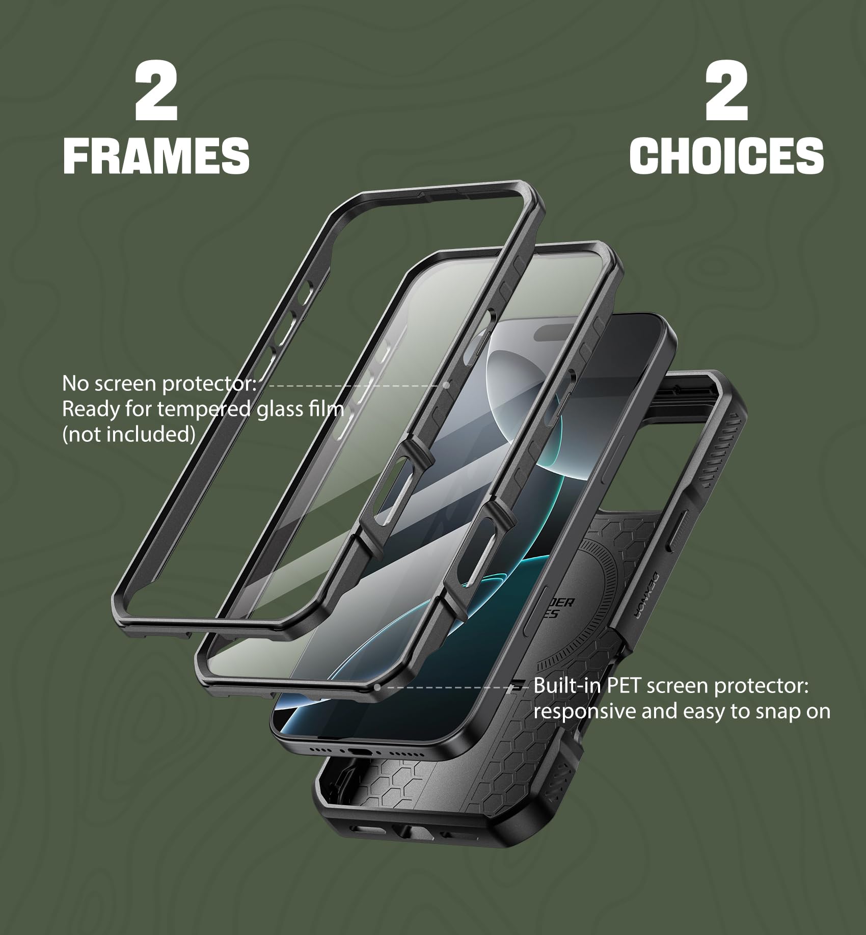 Foto 6 | Funda Dexnor Para Iphone 16 Pro Max Con Cámara Deslizante Negra - Venta Internacional.
