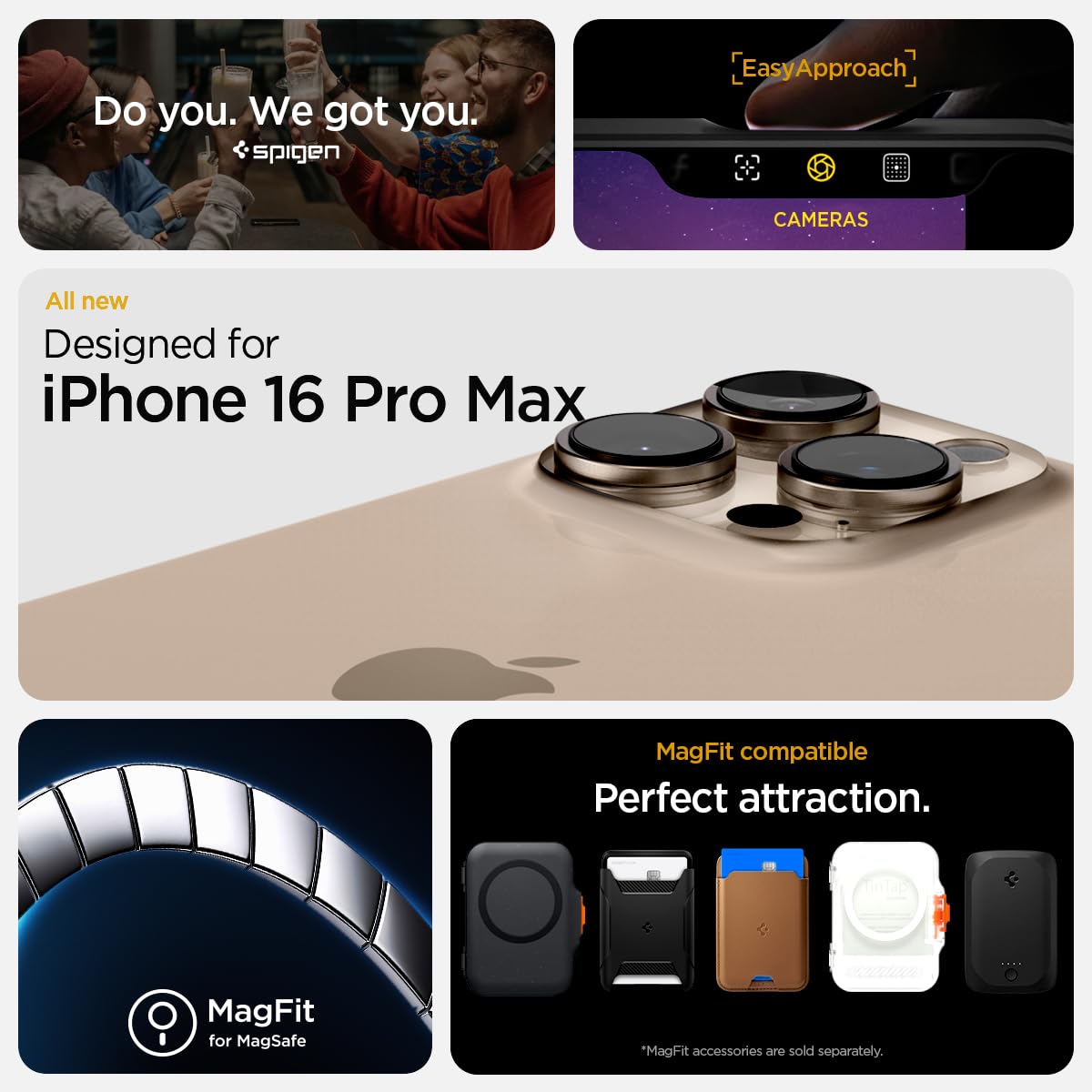 Foto 3 pulgar | Funda Para Iphone 16 Pro Max Spigen Tough Armor T Magfit Metal Slate - Venta Internacional.