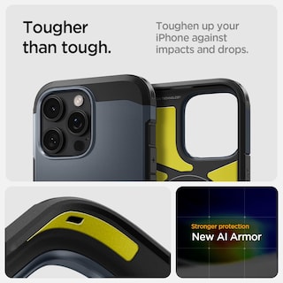 Foto 4 | Funda Para Iphone 16 Pro Max Spigen Tough Armor T Magfit Metal Slate - Venta Internacional.