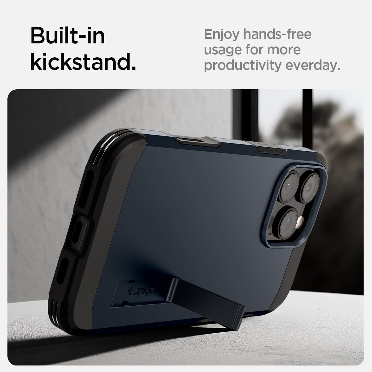 Foto 6 pulgar | Funda Para Iphone 16 Pro Max Spigen Tough Armor T Magfit Metal Slate - Venta Internacional.