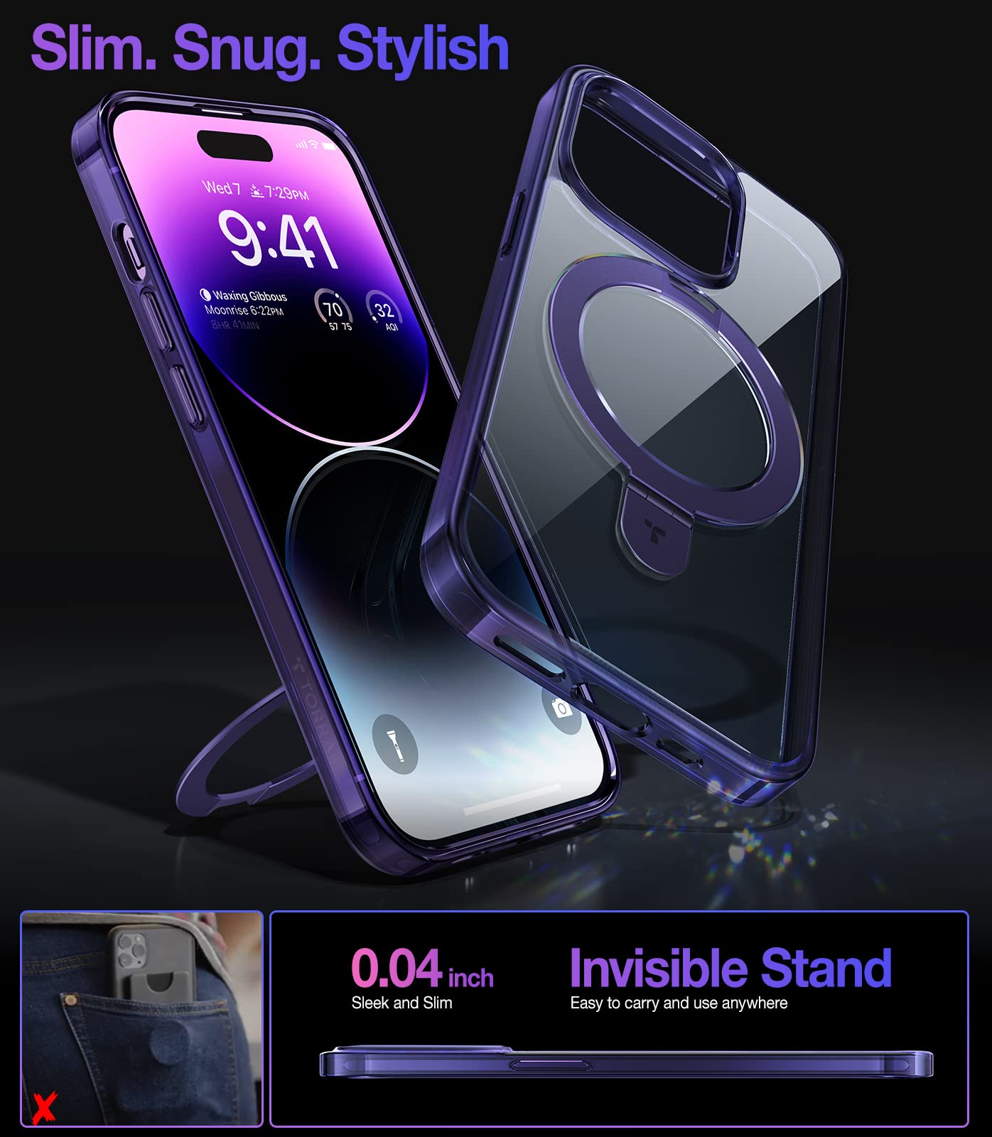 Foto 5 pulgar | Funda De Teléfono Torras Magnetic Ostand Para Iphone 14 Pro Max - Venta Internacional.