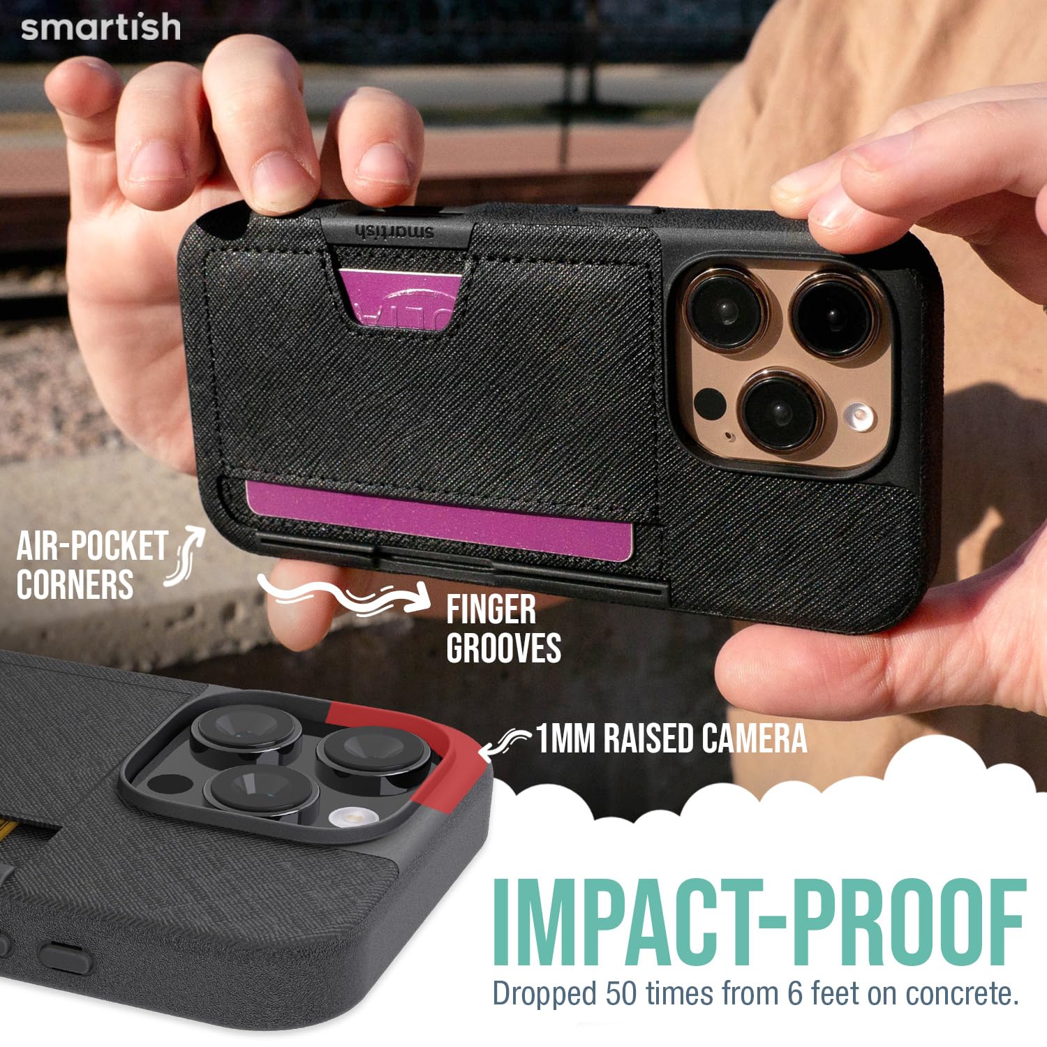 Foto 5 pulgar | Funda Tipo Cartera Smartish Para Iphone 16 Pro Wallet Slayer Vol. 2 - Venta Internacional.