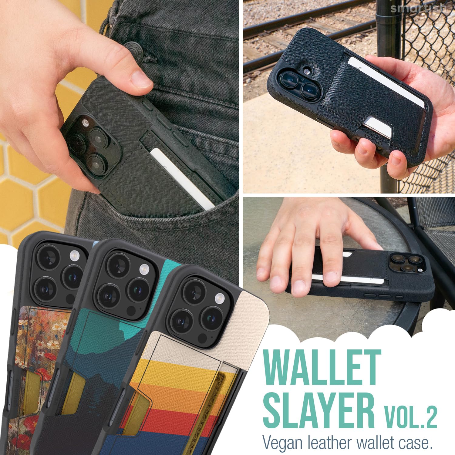 Foto 7 pulgar | Funda Tipo Cartera Smartish Para Iphone 16 Pro Wallet Slayer Vol. 2 - Venta Internacional.
