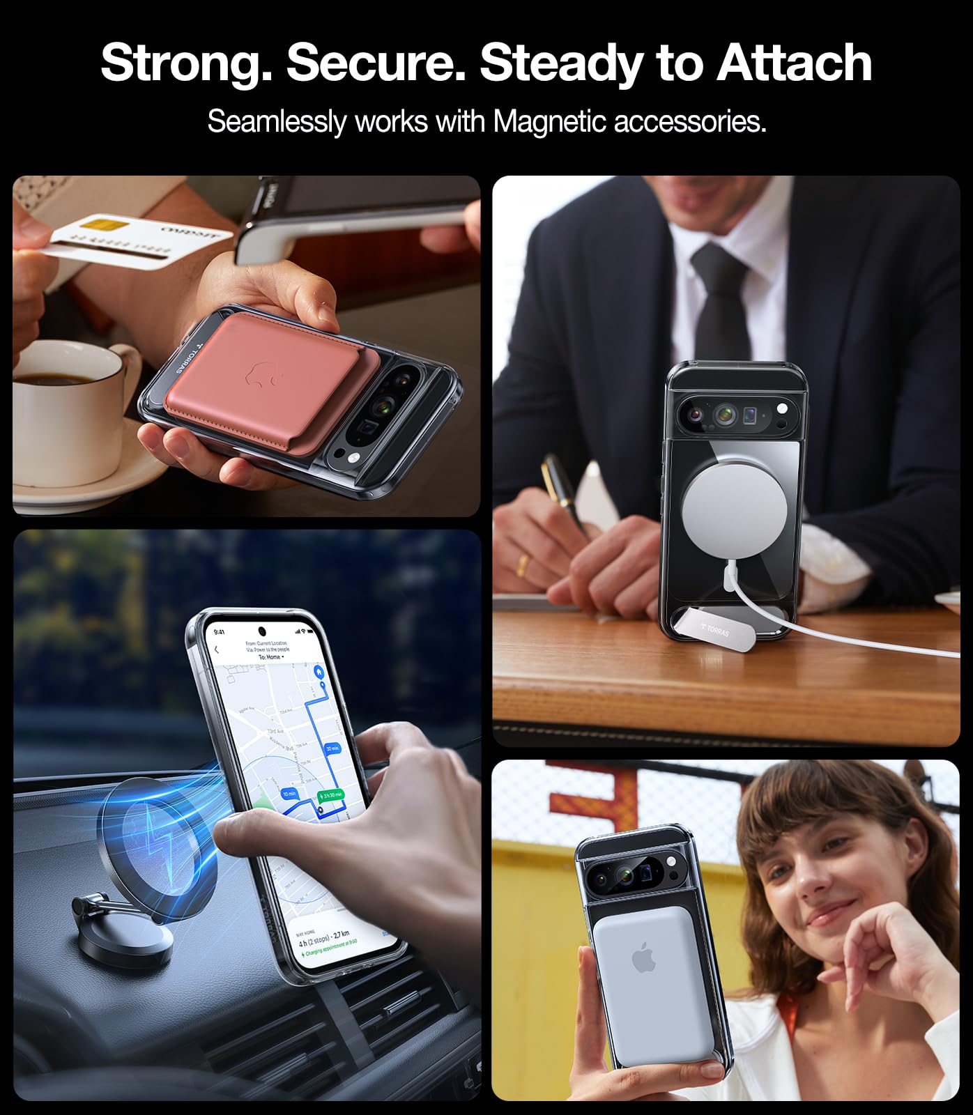 Foto 4 pulgar | Funda Magnética Torras Con Soporte Para Google Pixel 9 Pro Xl - Venta Internacional.