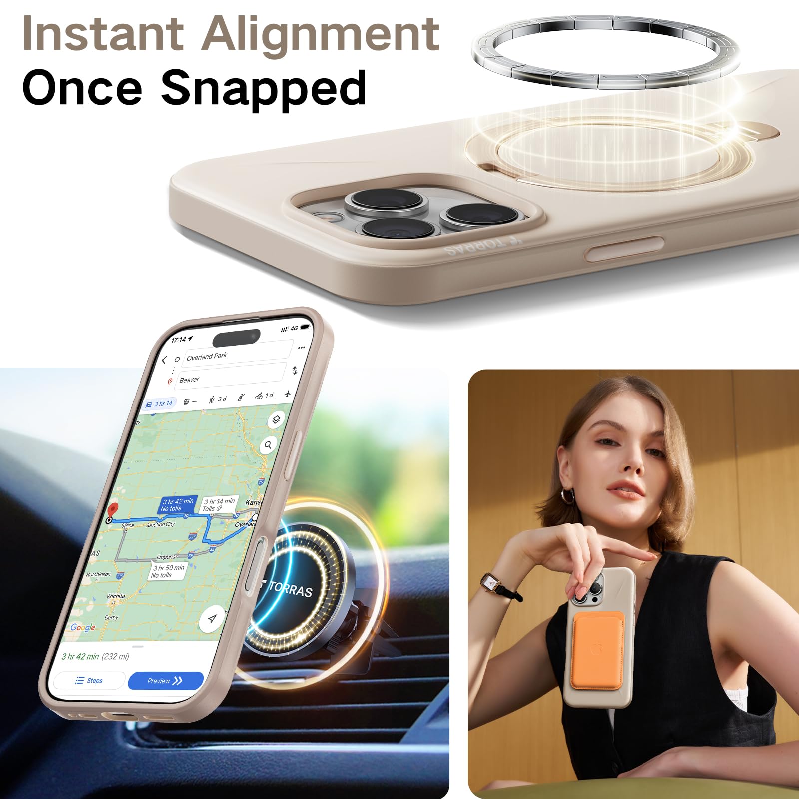 Foto 5 | Funda De Teléfono Torras 360° Spin Mag Stand Para Iphone 16 Pro Max - Venta Internacional.