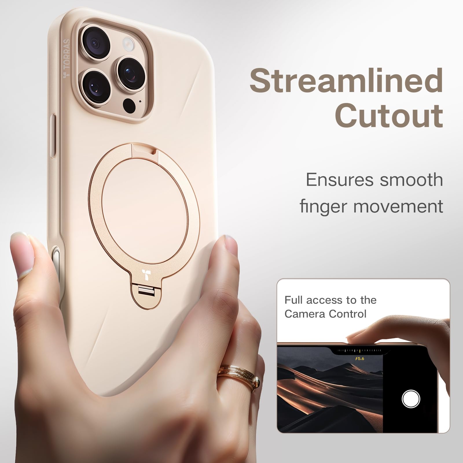 Foto 8 pulgar | Funda De Teléfono Torras 360° Spin Mag Stand Para Iphone 16 Pro Max - Venta Internacional.