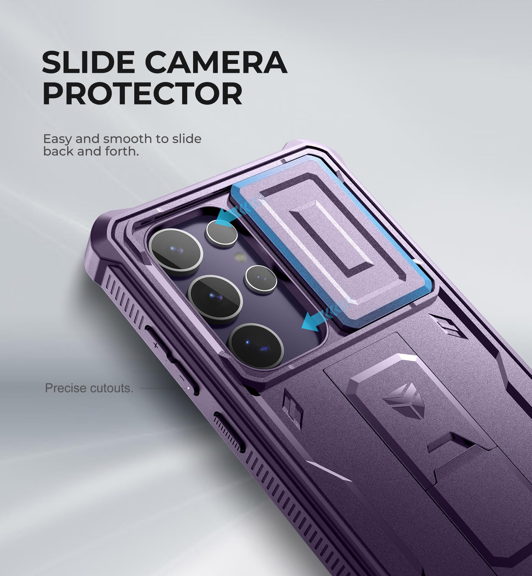 Foto 4 pulgar | Funda Dexnor Para Samsung Galaxy S24 Ultra Con Cámara Deslizante, Color Morado - Venta Internacional.