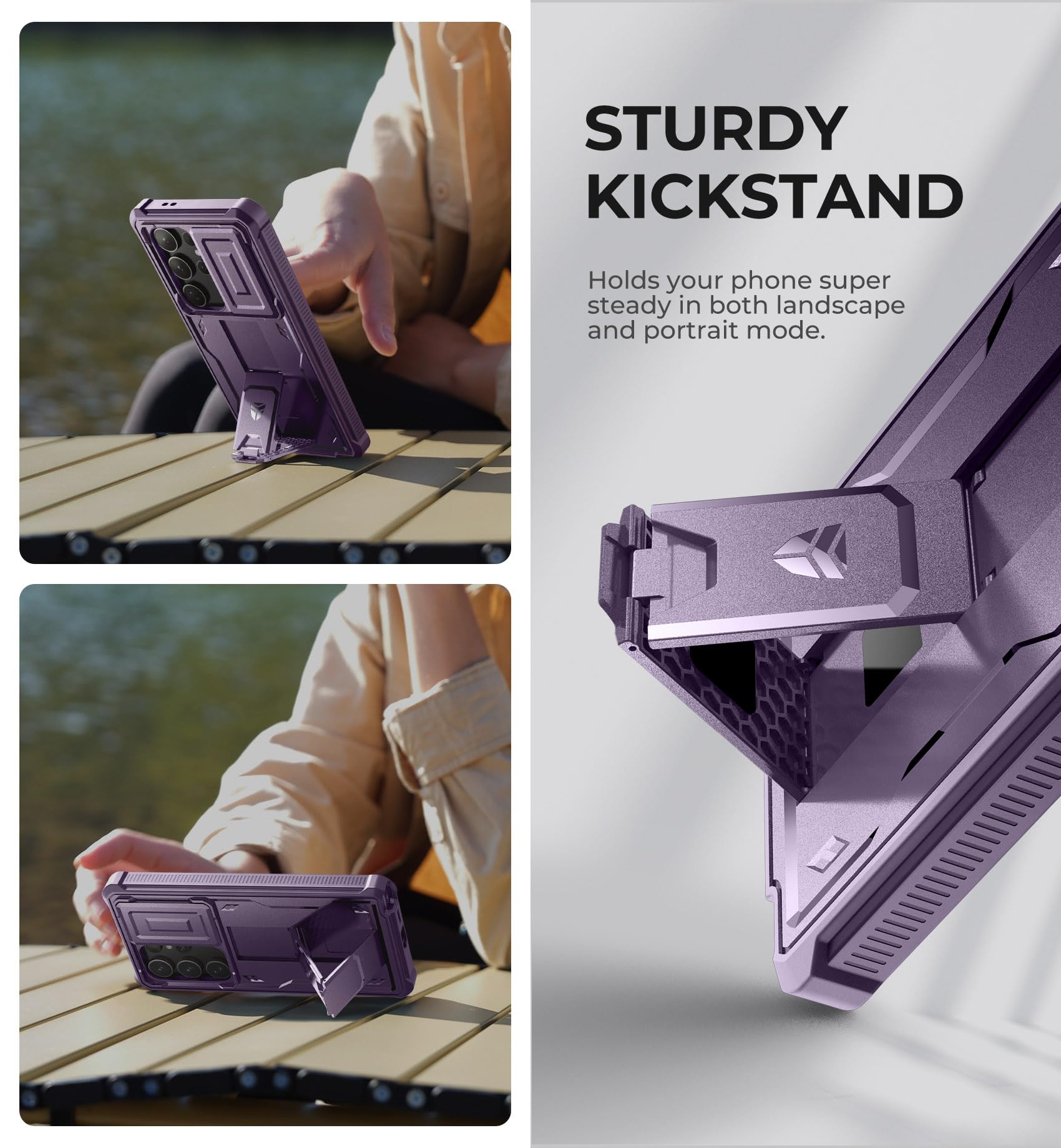 Foto 5 pulgar | Funda Dexnor Para Samsung Galaxy S24 Ultra Con Cámara Deslizante, Color Morado - Venta Internacional.