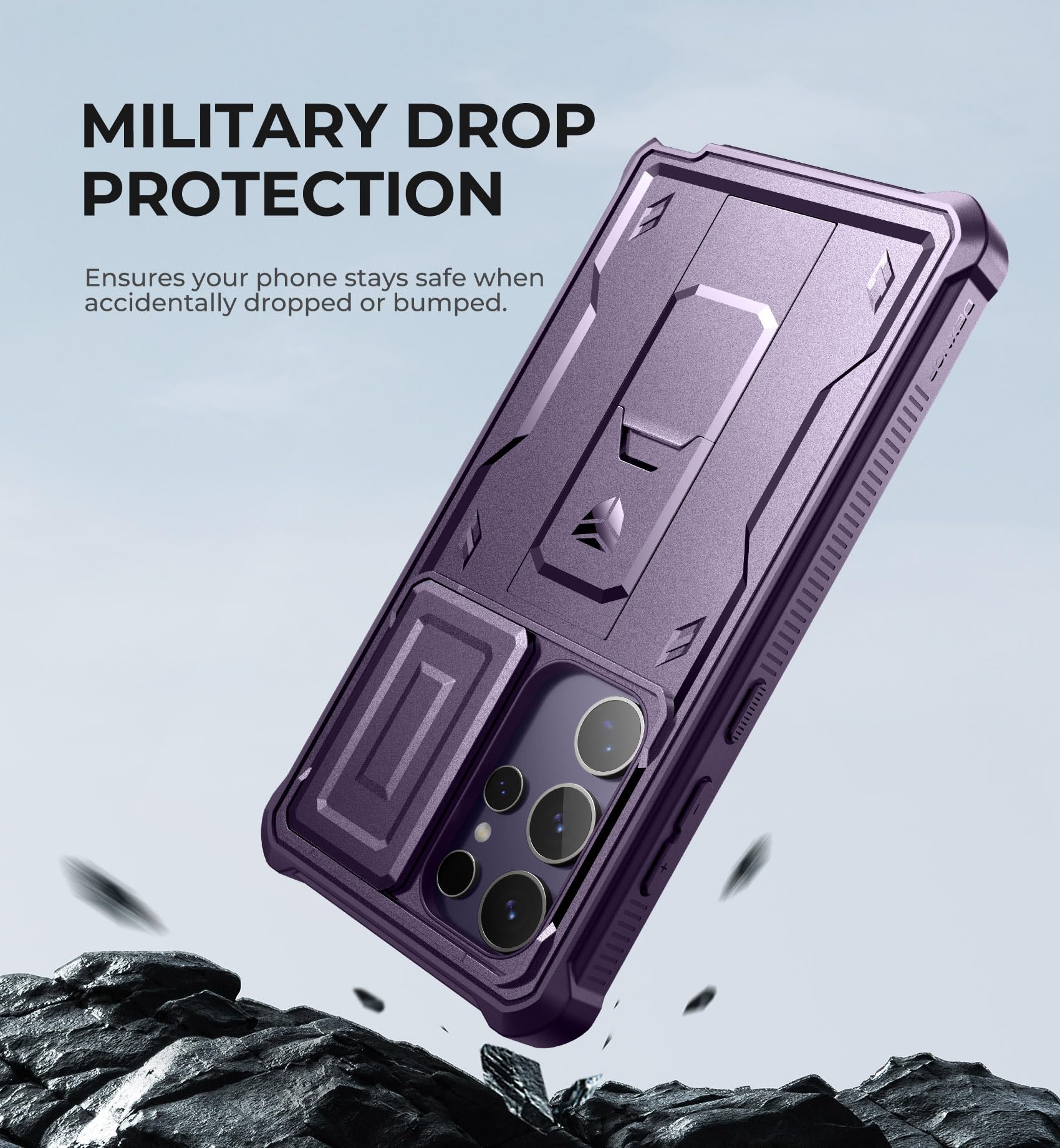 Foto 7 pulgar | Funda Dexnor Para Samsung Galaxy S24 Ultra Con Cámara Deslizante, Color Morado - Venta Internacional.