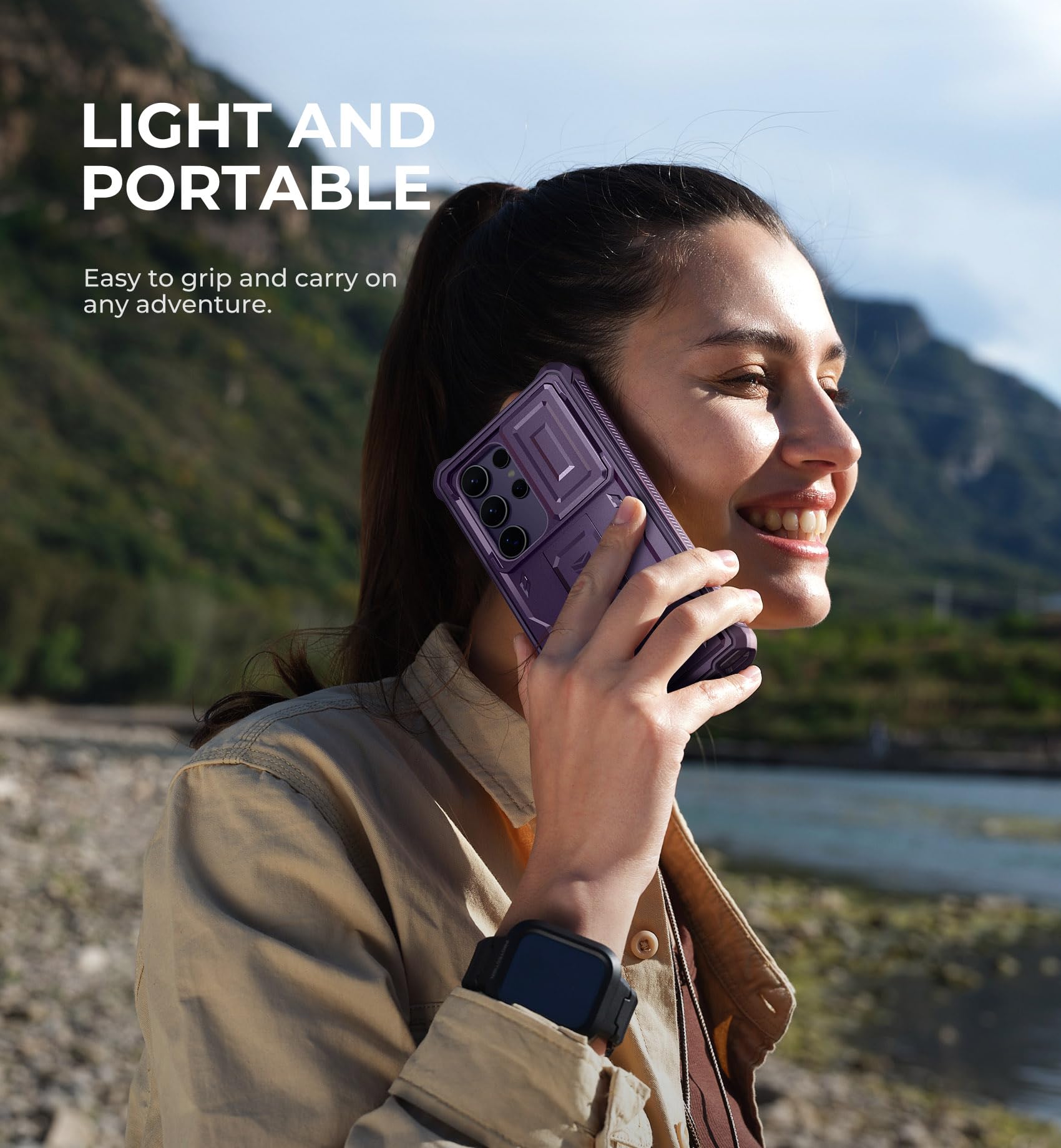 Foto 8 pulgar | Funda Dexnor Para Samsung Galaxy S24 Ultra Con Cámara Deslizante, Color Morado - Venta Internacional.