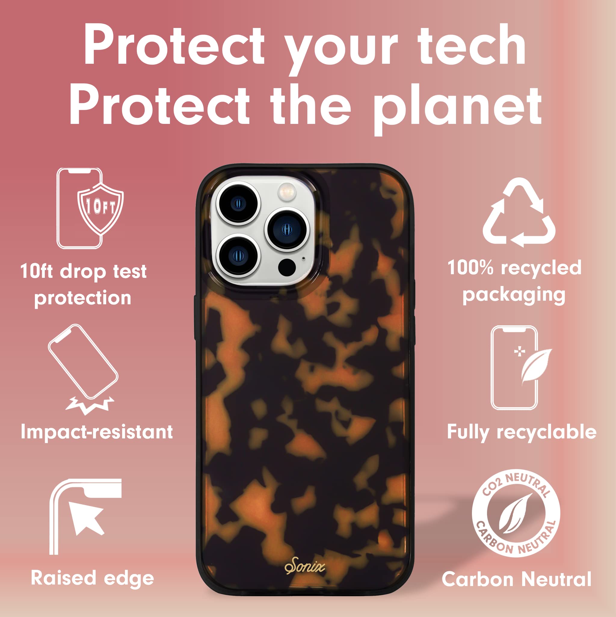 Foto 4 pulgar | Funda De Teléfono Sonix Classic Tortoiseshell Para Iphone 13 Pro - Venta Internacional.