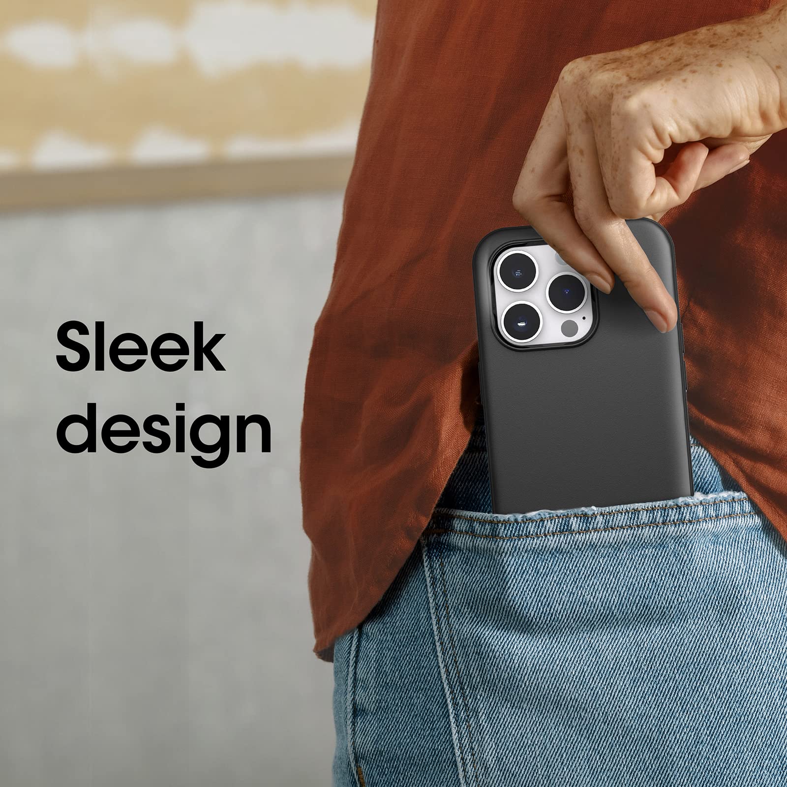 Foto 6 pulgar | Funda De Teléfono Otterbox Symmetry Series Para Iphone 14 Pro - Negra - Venta Internacional.