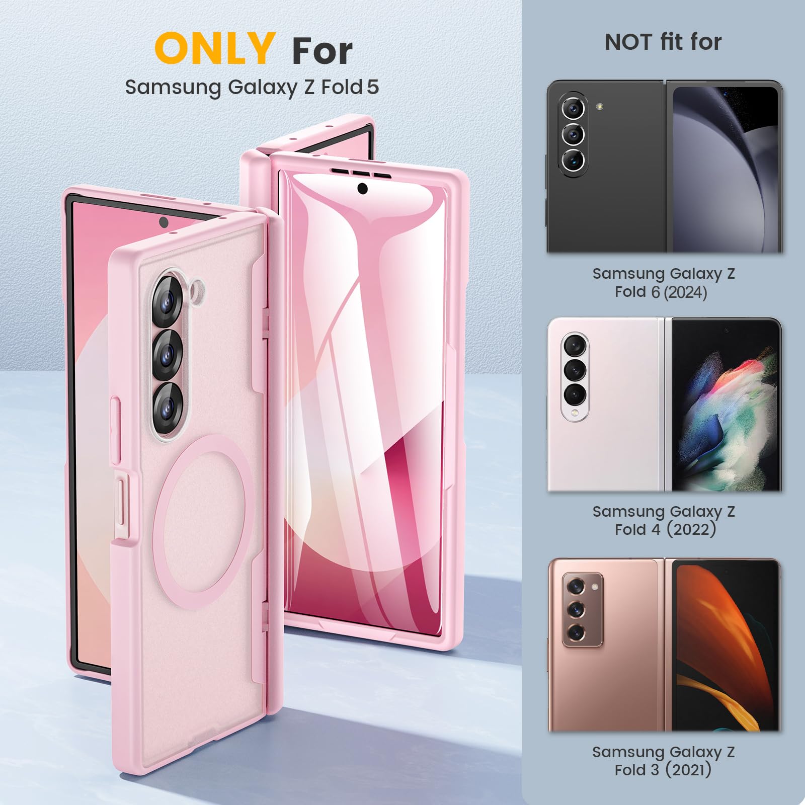 Foto 3 pulgar | Funda Caka Para Samsung Galaxy Z Fold 5 Con Carga Inalámbrica - Venta Internacional.