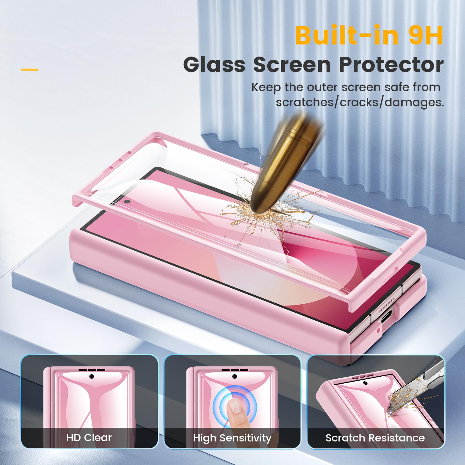 Foto 6 pulgar | Funda Caka Para Samsung Galaxy Z Fold 5 Con Carga Inalámbrica - Venta Internacional.