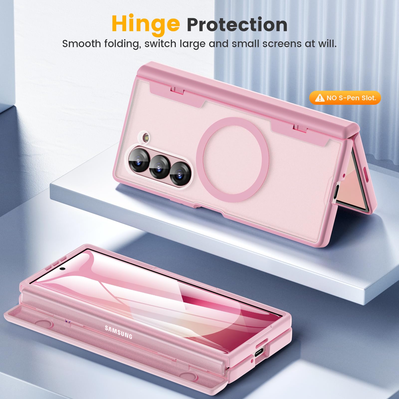Foto 7 pulgar | Funda Caka Para Samsung Galaxy Z Fold 5 Con Carga Inalámbrica - Venta Internacional.