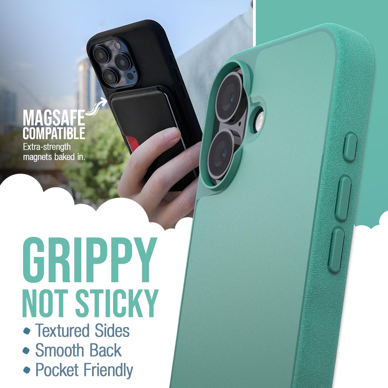 Foto 3 pulgar | Funda Smartish  Magnetic Gripmunk Para Iphone 16 Con Magsafe So Jaded - Venta Internacional.