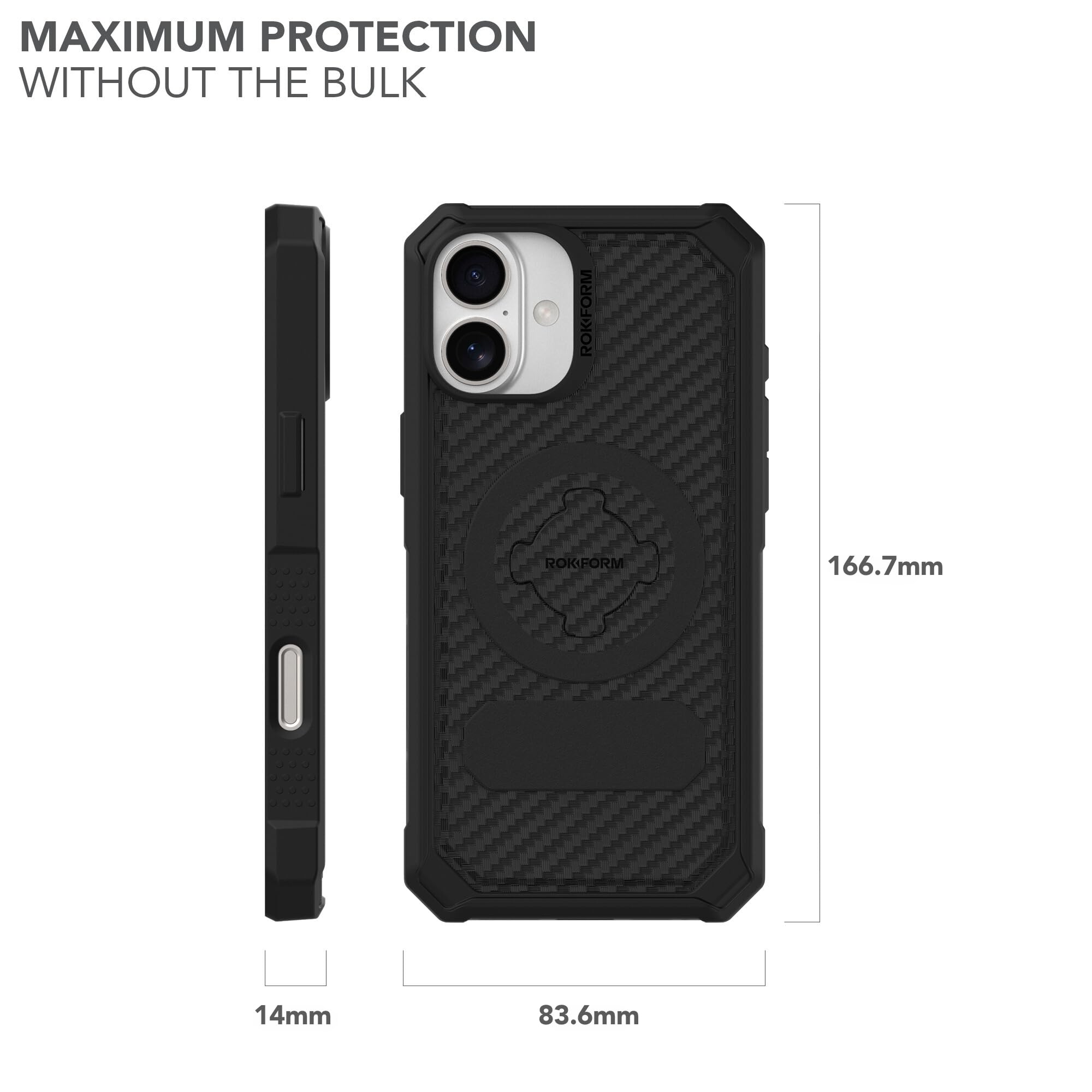 Foto 8 pulgar | Funda Rokform Rugged Para Iphone 16 Plus Con Funda Magnética Negra - Venta Internacional.