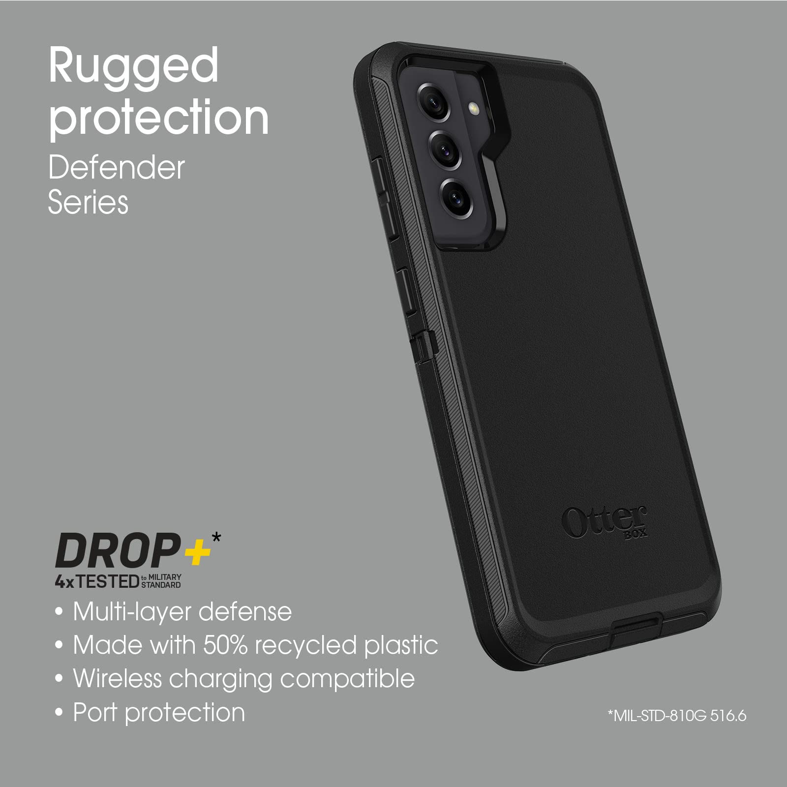 Foto 7 pulgar | Funda Otterbox Defender Series Para Galaxy S21 Fe 5g Negra - Venta Internacional.