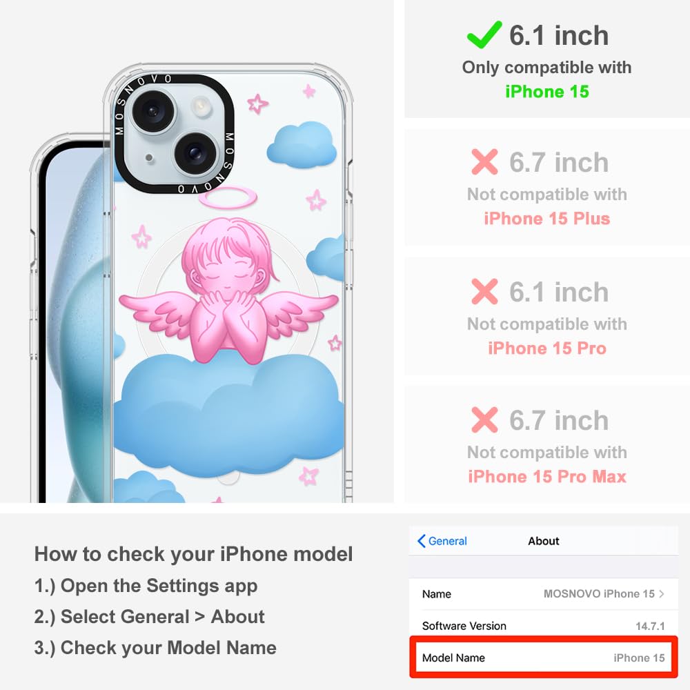 Foto 3 pulgar | Funda De Teléfono Mosnovo Compatible Con Iphone 15 Pink Serenity - Venta Internacional.