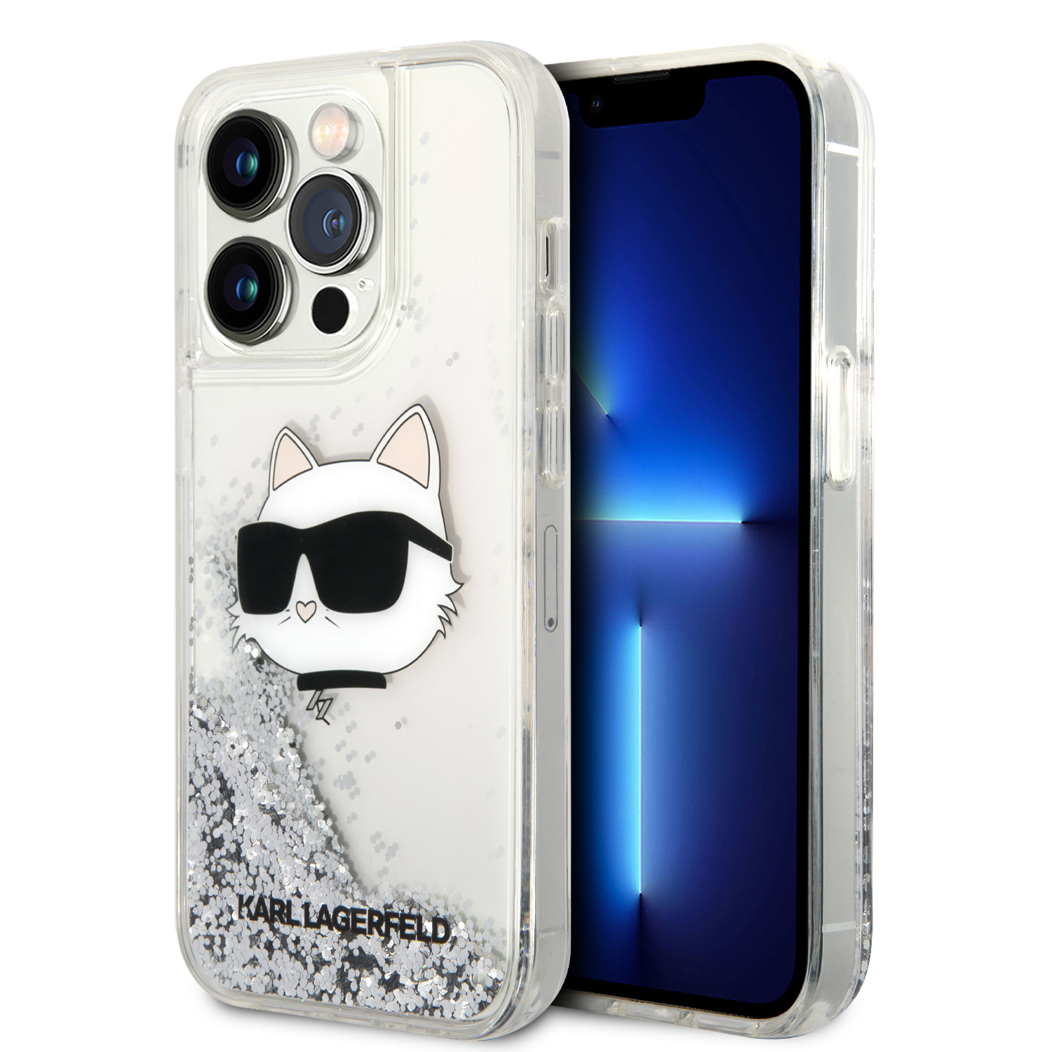 Foto 2 pulgar | Funda Karl Glitter Choupette Para Iphone 15 Pro Original