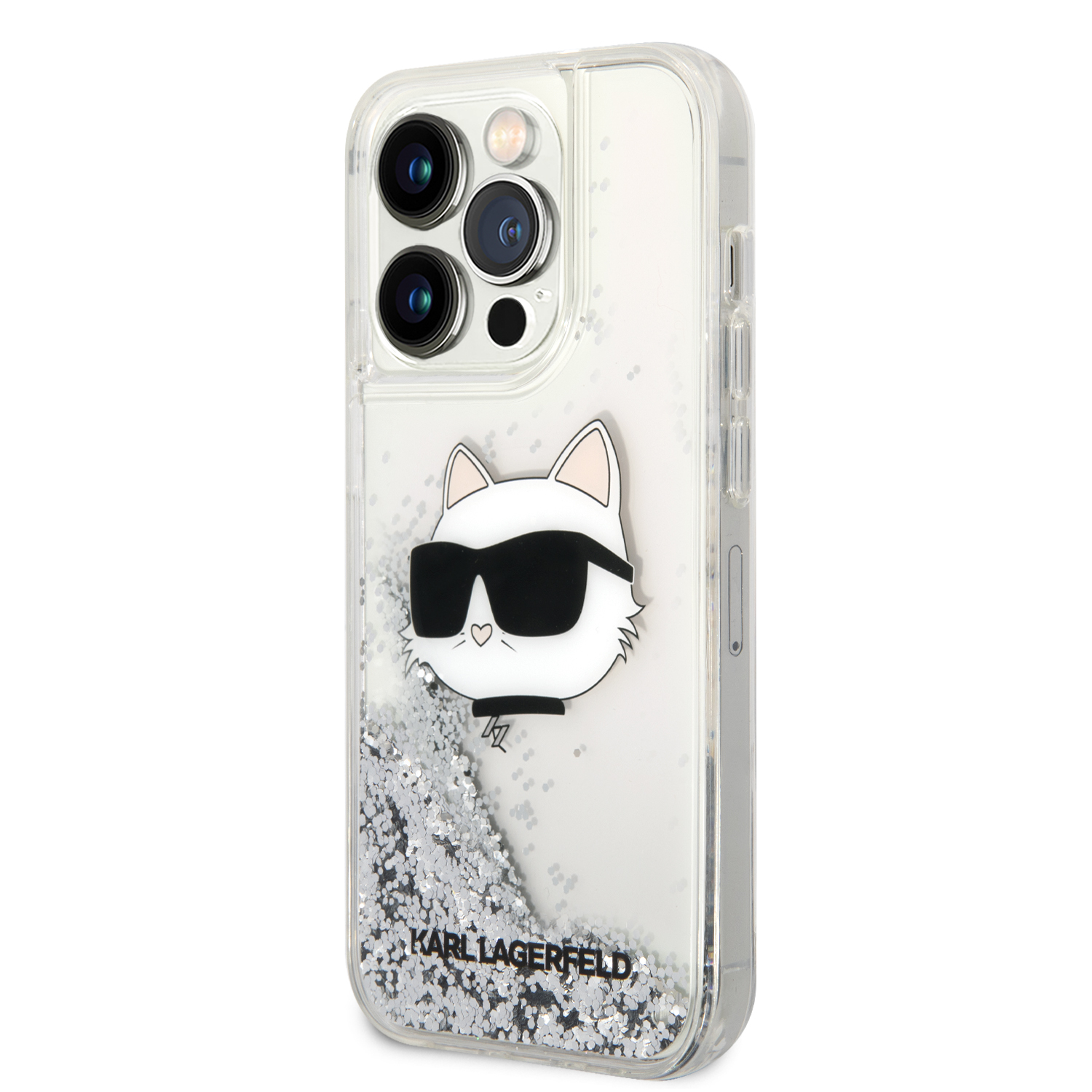 Foto 3 pulgar | Funda Karl Glitter Choupette Para Iphone 15 Pro Original