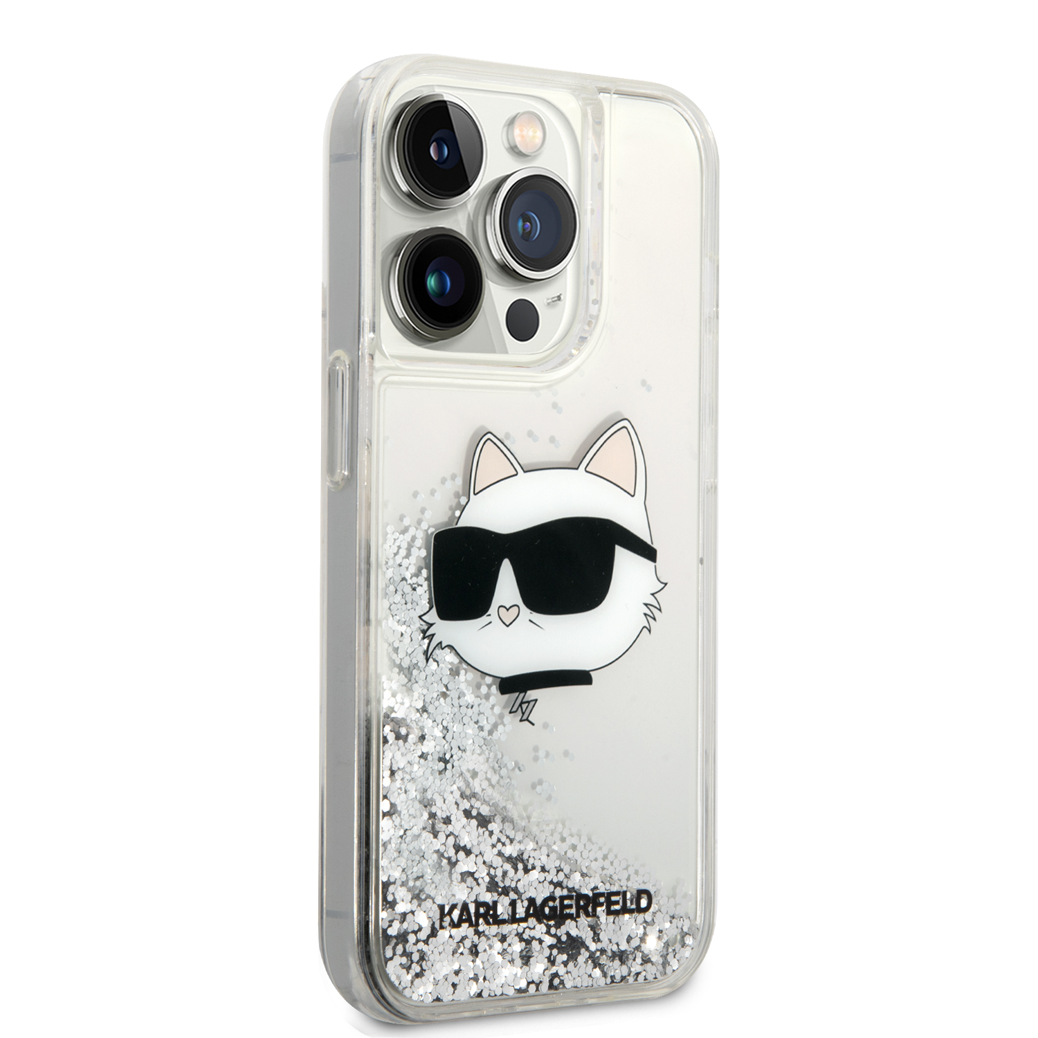 Foto 5 pulgar | Funda Karl Glitter Choupette Para Iphone 15 Pro Original