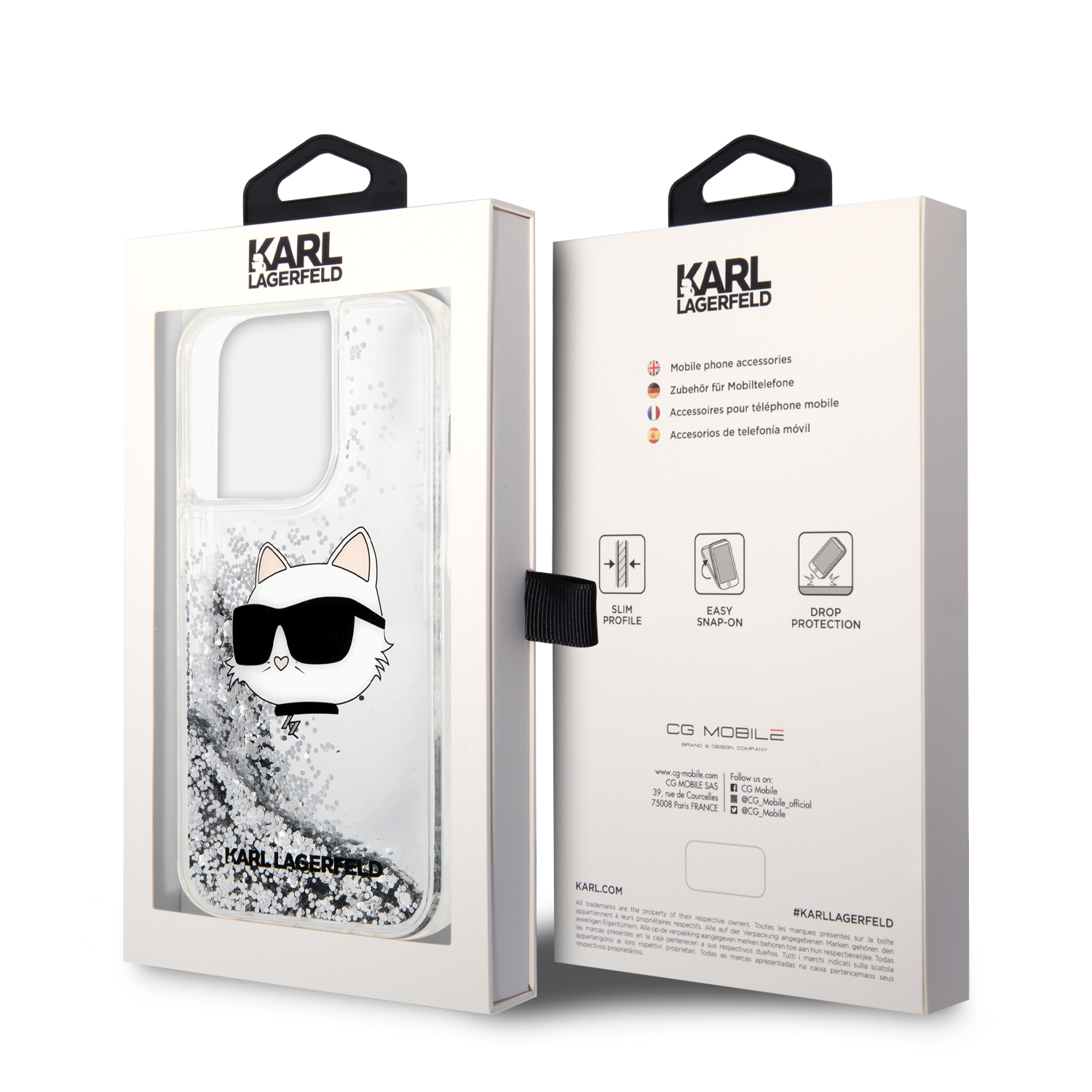Foto 9 pulgar | Funda Karl Glitter Choupette Para Iphone 15 Pro Original