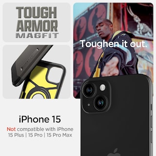 Foto 2 | Funda Spigen Tough Armor Magfit Para Iphone 15 Con Soporte En Bronce - Venta Internacional.