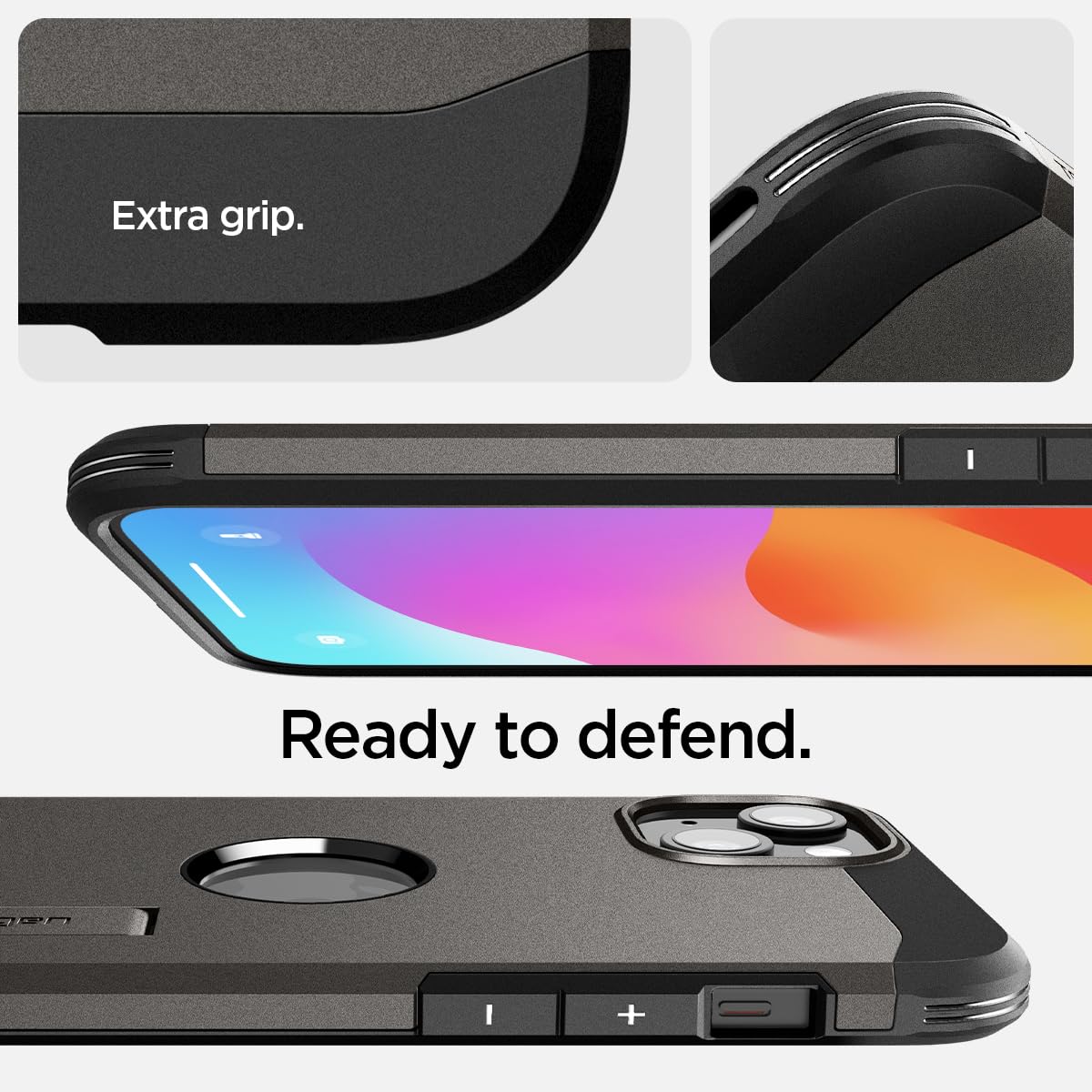 Foto 4 pulgar | Funda Spigen Tough Armor Magfit Para Iphone 15 Con Soporte En Bronce - Venta Internacional.