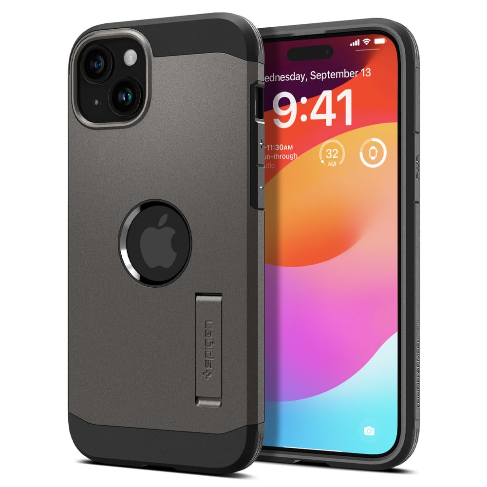 Foto 5 pulgar | Funda Spigen Tough Armor Magfit Para Iphone 15 Con Soporte En Bronce - Venta Internacional.