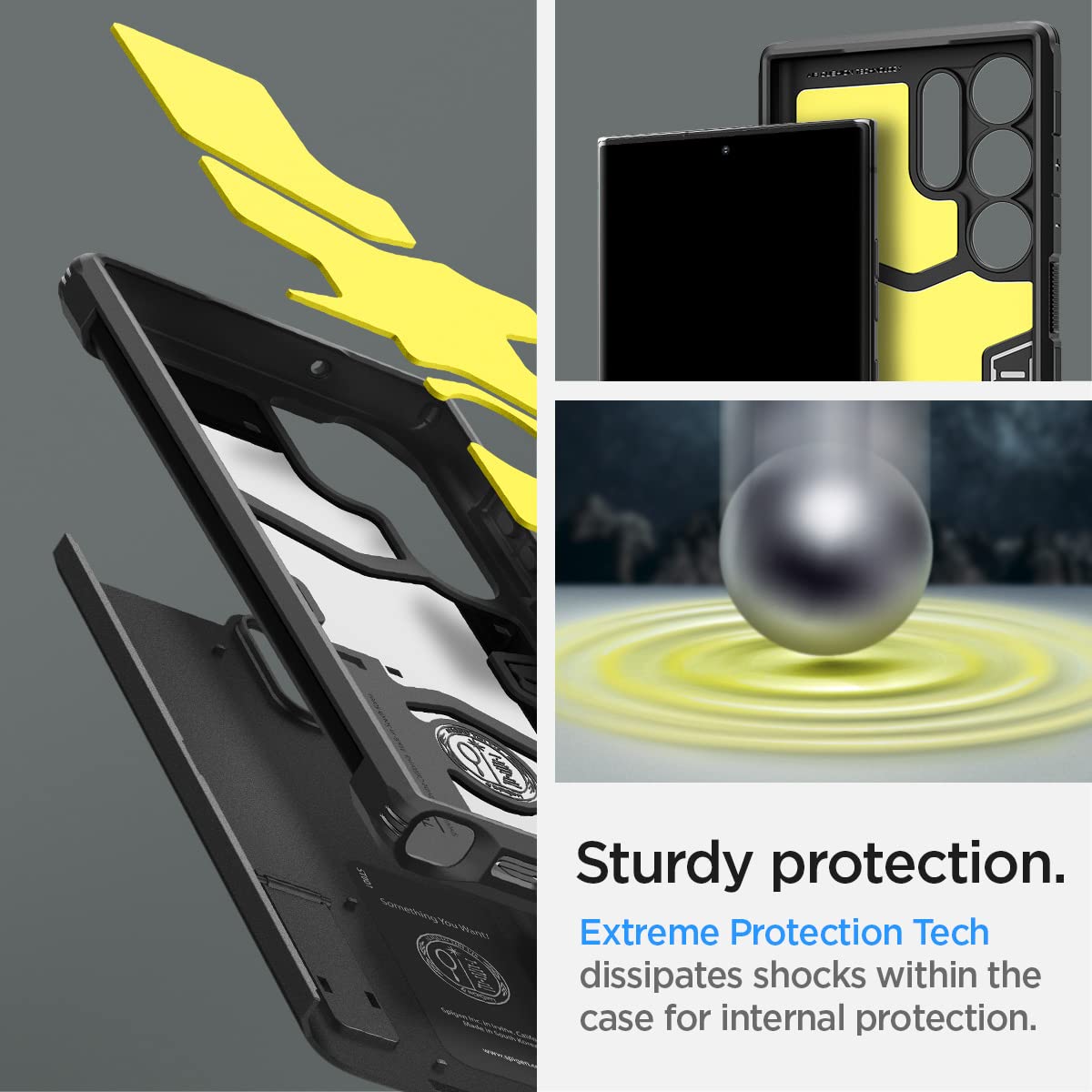 Foto 6 pulgar | Funda Spigen Tough Armor Para El Galaxy S23 Ultra Con Soporte - Venta Internacional.