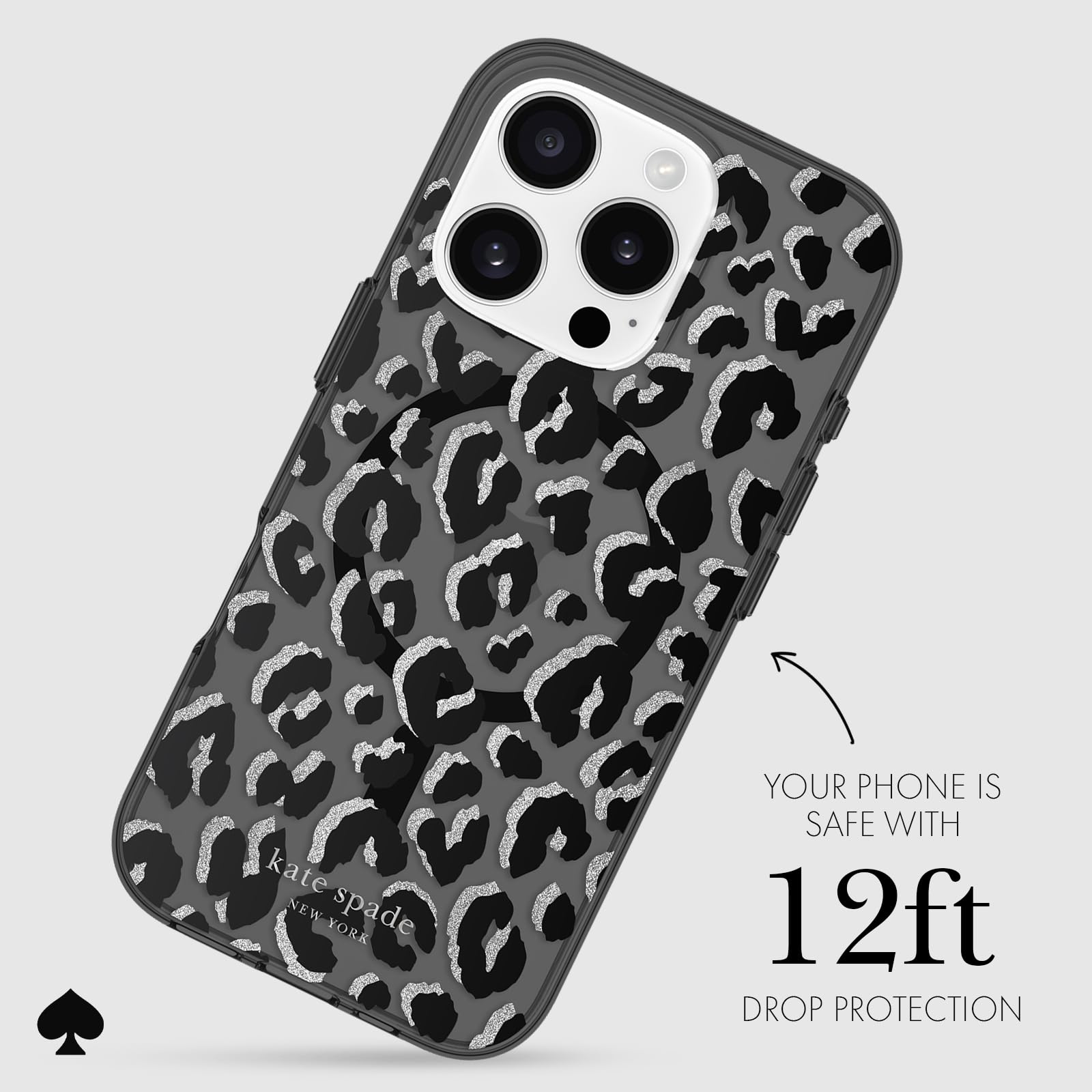 Foto 4 pulgar | Funda De Teléfono Kate Spade New York Para Iphone 16 Pro City Leopard - Venta Internacional.