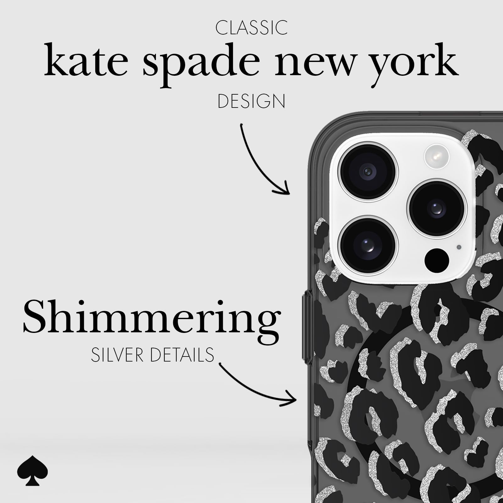 Foto 6 pulgar | Funda De Teléfono Kate Spade New York Para Iphone 16 Pro City Leopard - Venta Internacional.