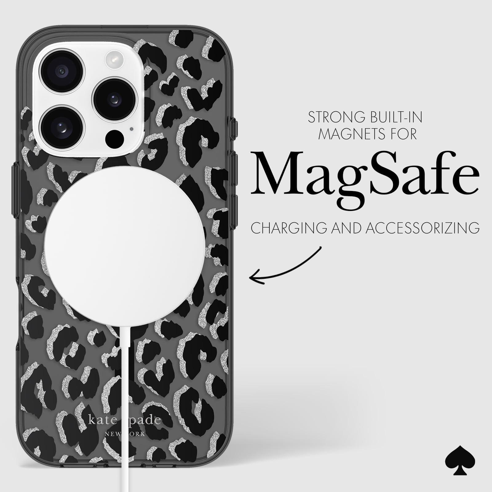 Foto 7 pulgar | Funda De Teléfono Kate Spade New York Para Iphone 16 Pro City Leopard - Venta Internacional.
