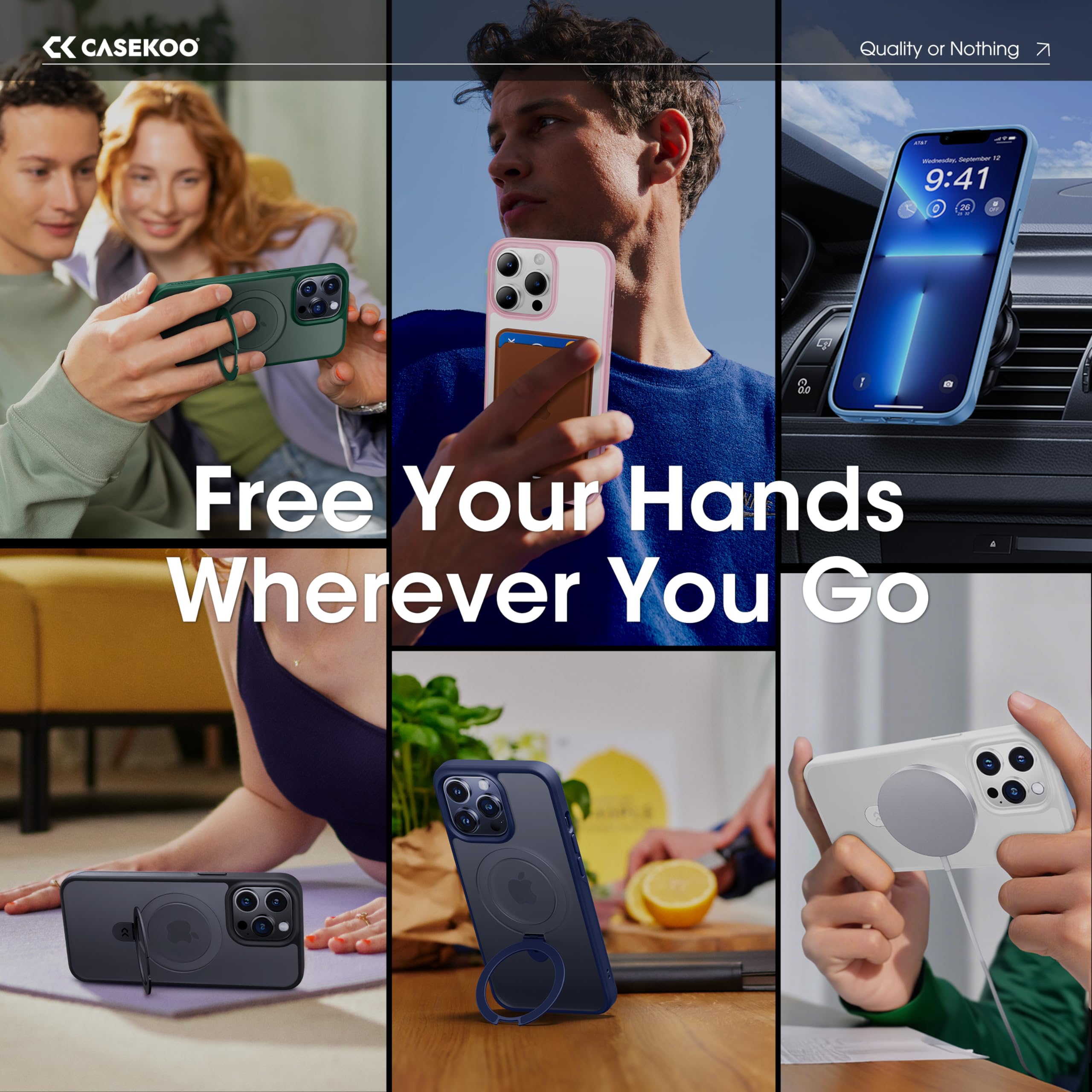 Foto 5 pulgar | Funda De Teléfono Casekoo Diseñada Para Iphone 13 Pro Max Green - Venta Internacional.