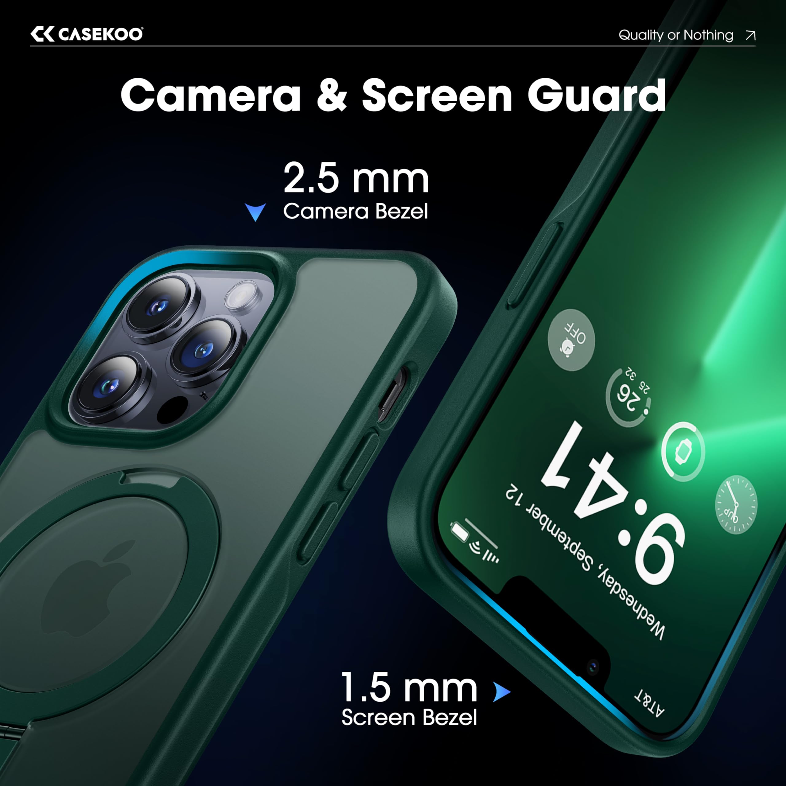 Foto 7 pulgar | Funda De Teléfono Casekoo Diseñada Para Iphone 13 Pro Max Green - Venta Internacional.
