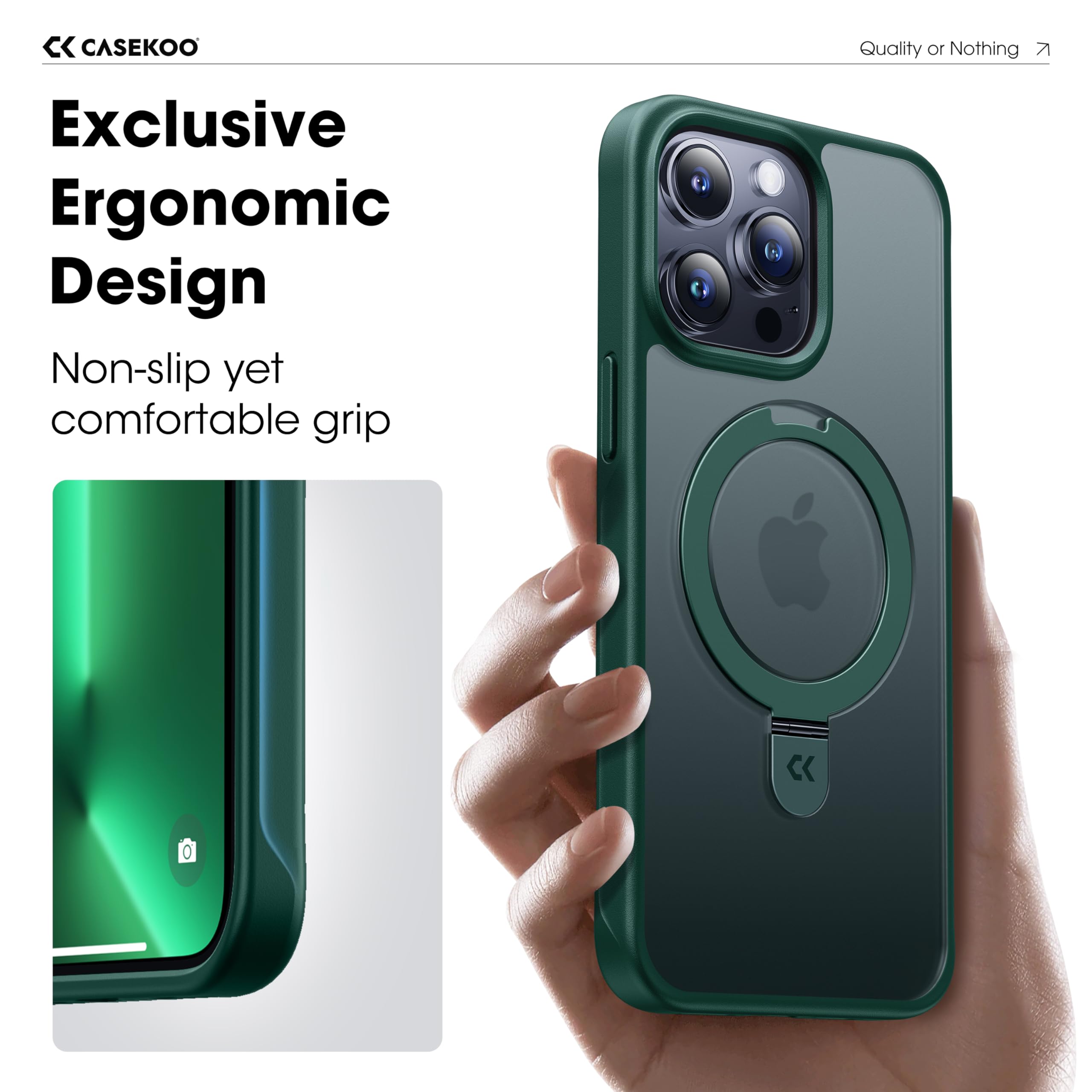 Foto 8 pulgar | Funda De Teléfono Casekoo Diseñada Para Iphone 13 Pro Max Green - Venta Internacional.