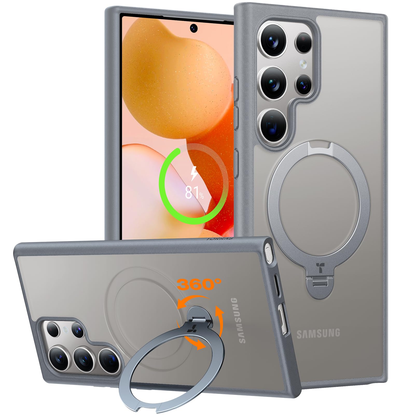 Funda De Teléfono Torras Ostand Spin Con Soporte Para Samsung S24 Ultra - Venta Internacional.