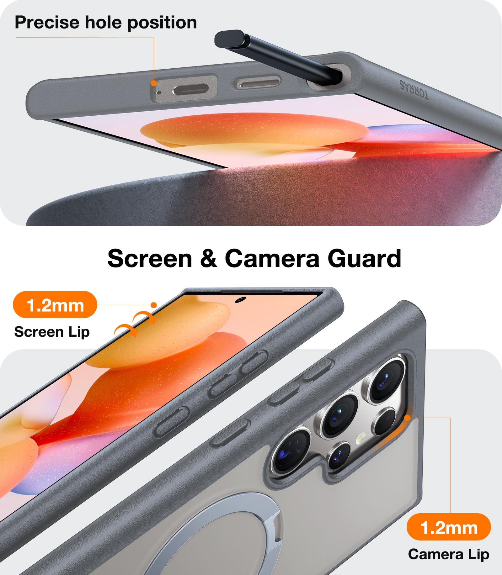 Foto 6 | Funda De Teléfono Torras Ostand Spin Con Soporte Para Samsung S24 Ultra - Venta Internacional.