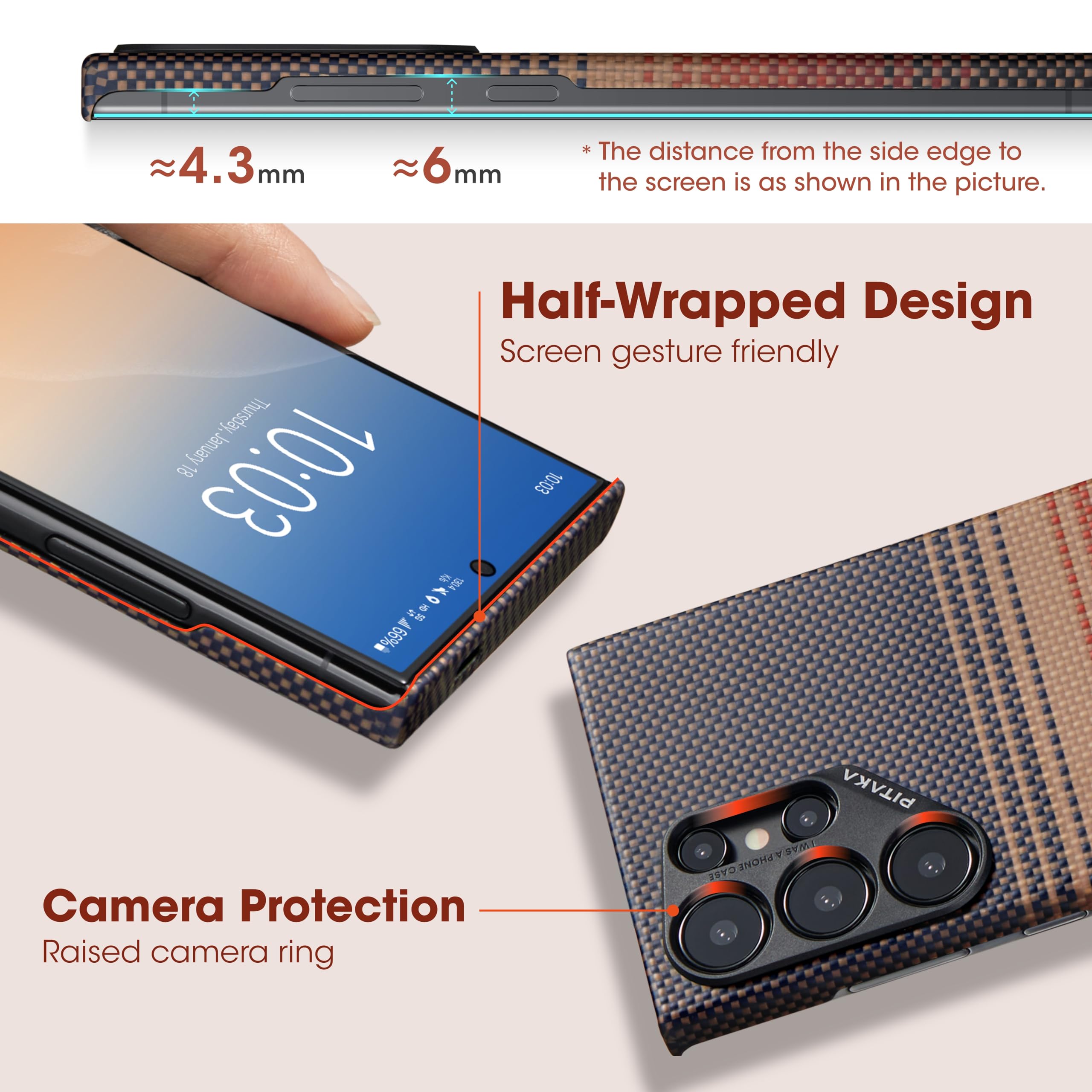 Foto 6 pulgar | Funda Pitaka Para Samsung Galaxy S24 Ultra 6.8'' Magsafe 1500d - Venta Internacional.