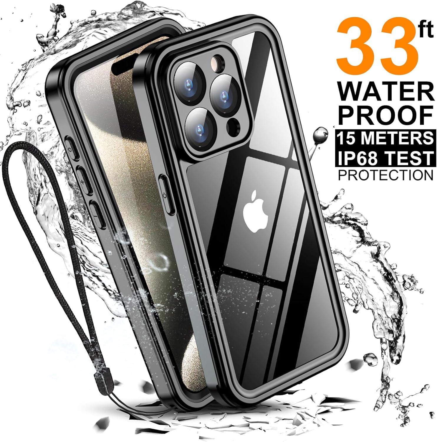 Foto 4 pulgar | Funda Impermeable Temdan Con Protector De Pantalla Para Iphone 15 Pro - Venta Internacional.