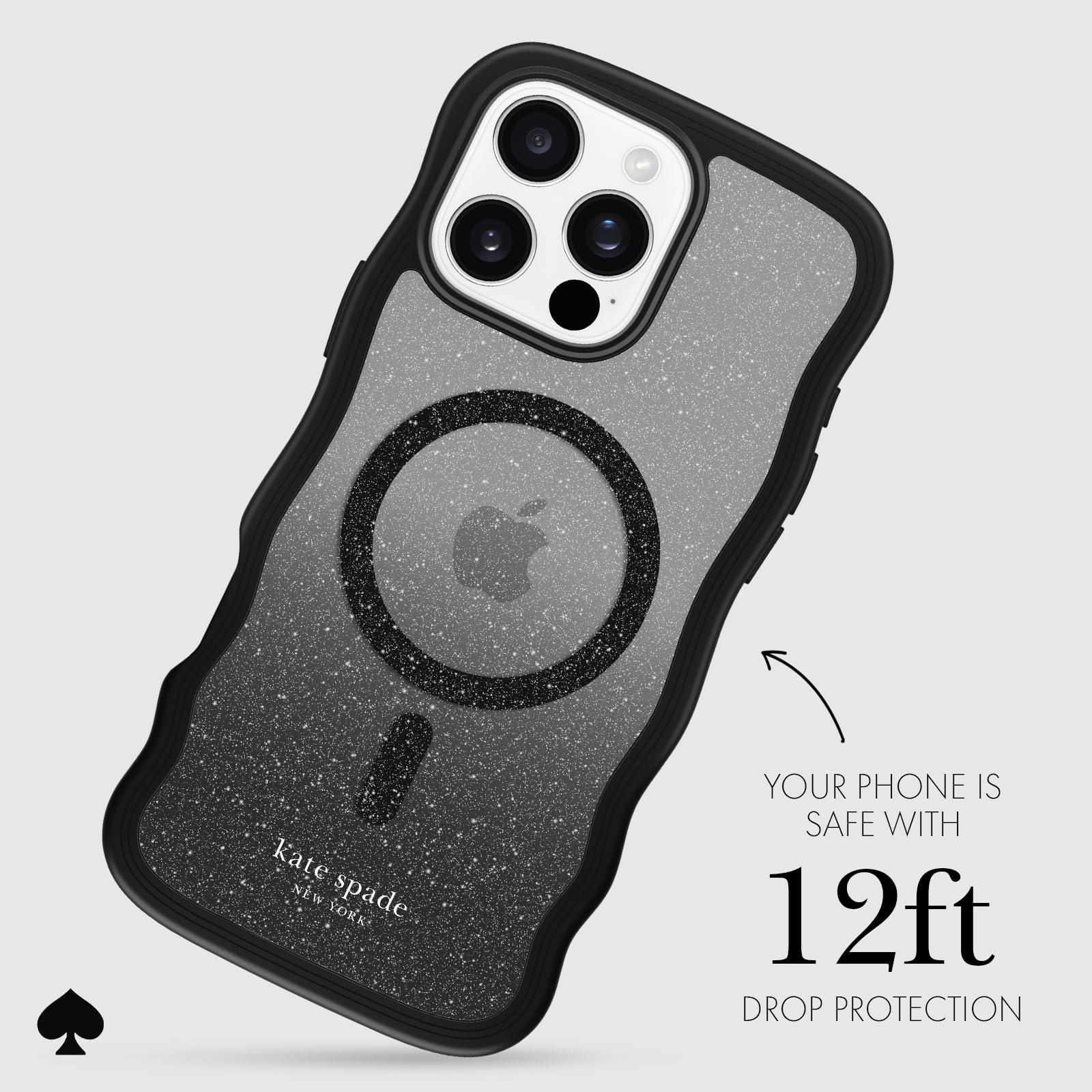 Foto 4 pulgar | Funda De Teléfono Kate Spade New York Para Iphone 16 Pro Max Wavy Nightfall - Venta Internacional.