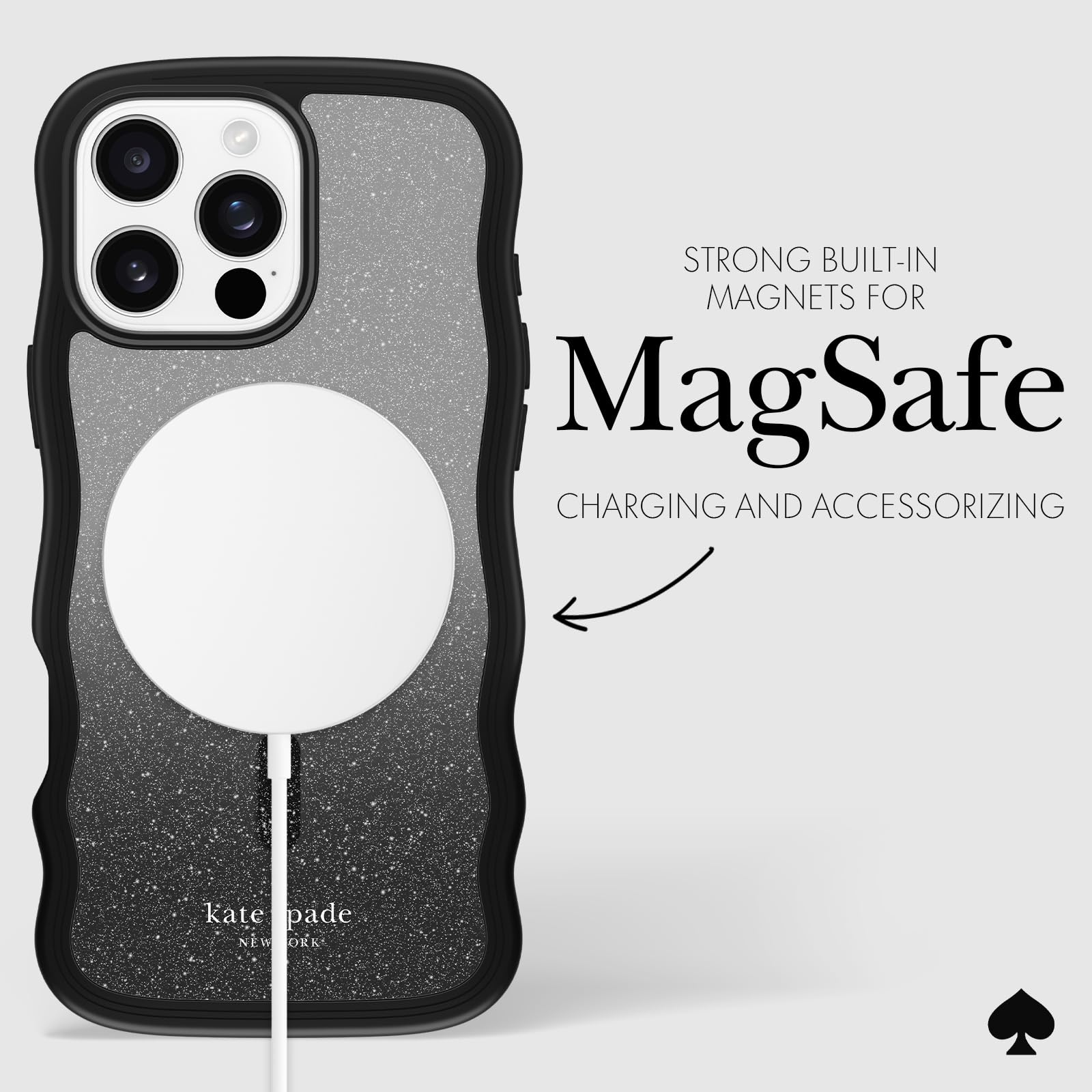 Foto 7 pulgar | Funda De Teléfono Kate Spade New York Para Iphone 16 Pro Max Wavy Nightfall - Venta Internacional.