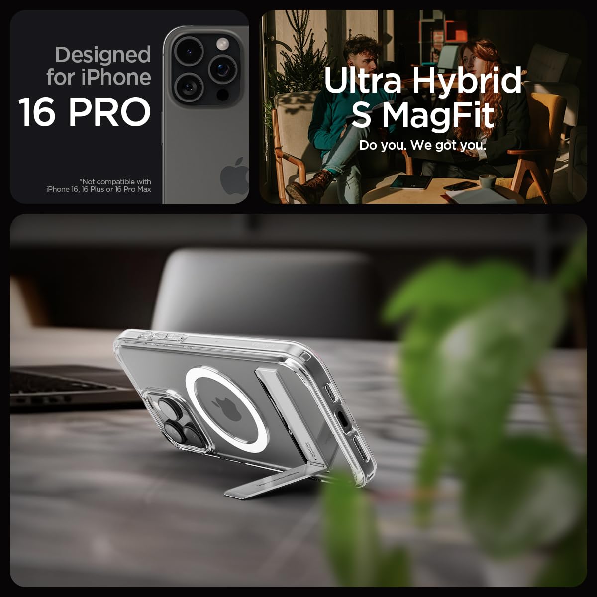 Foto 3 pulgar | Funda Spigen Ultra Hybrid S Magfit Para Iphone 16 Pro - Venta Internacional.
